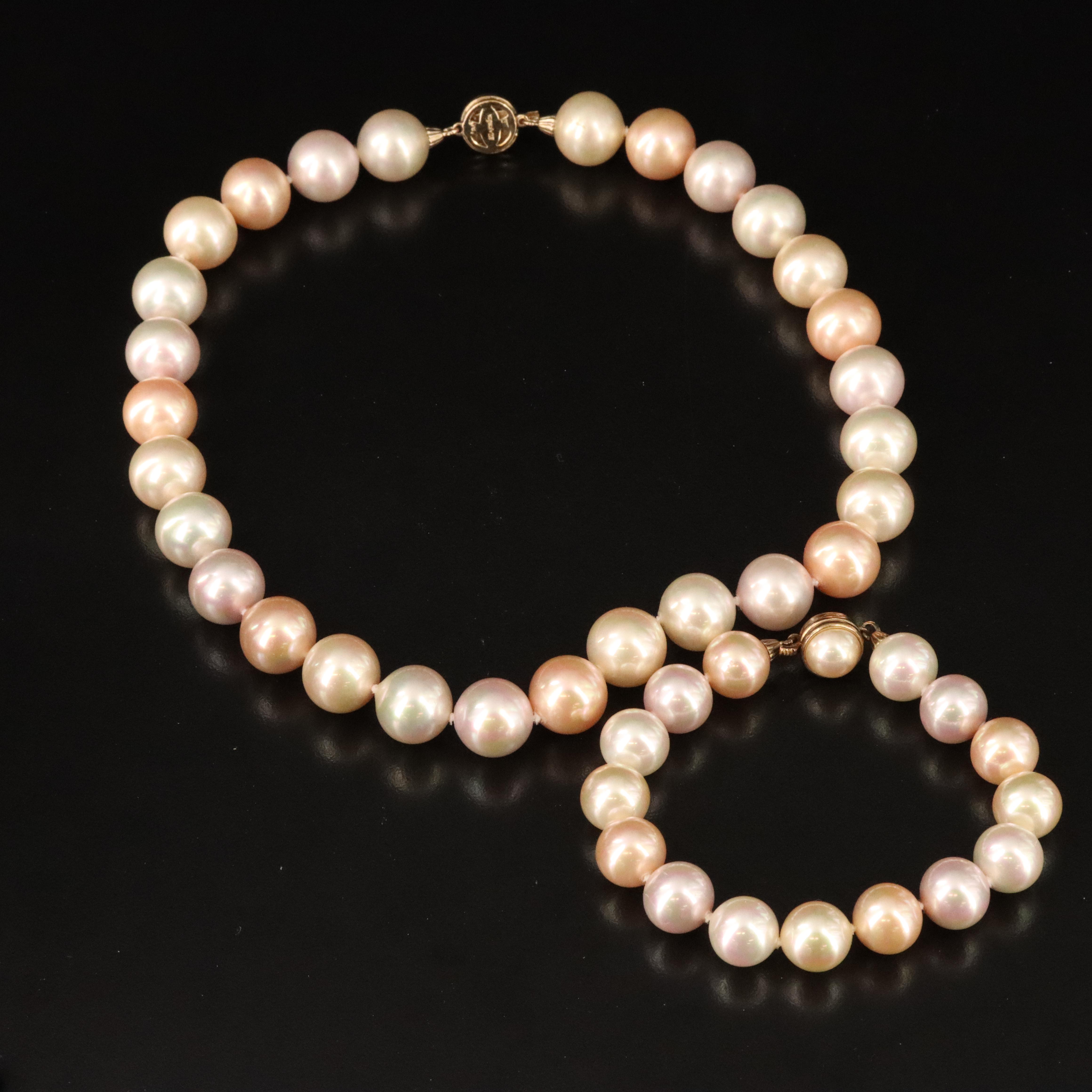 Majorica Sterling Faux Pearl Necklace and Bracelet Set
