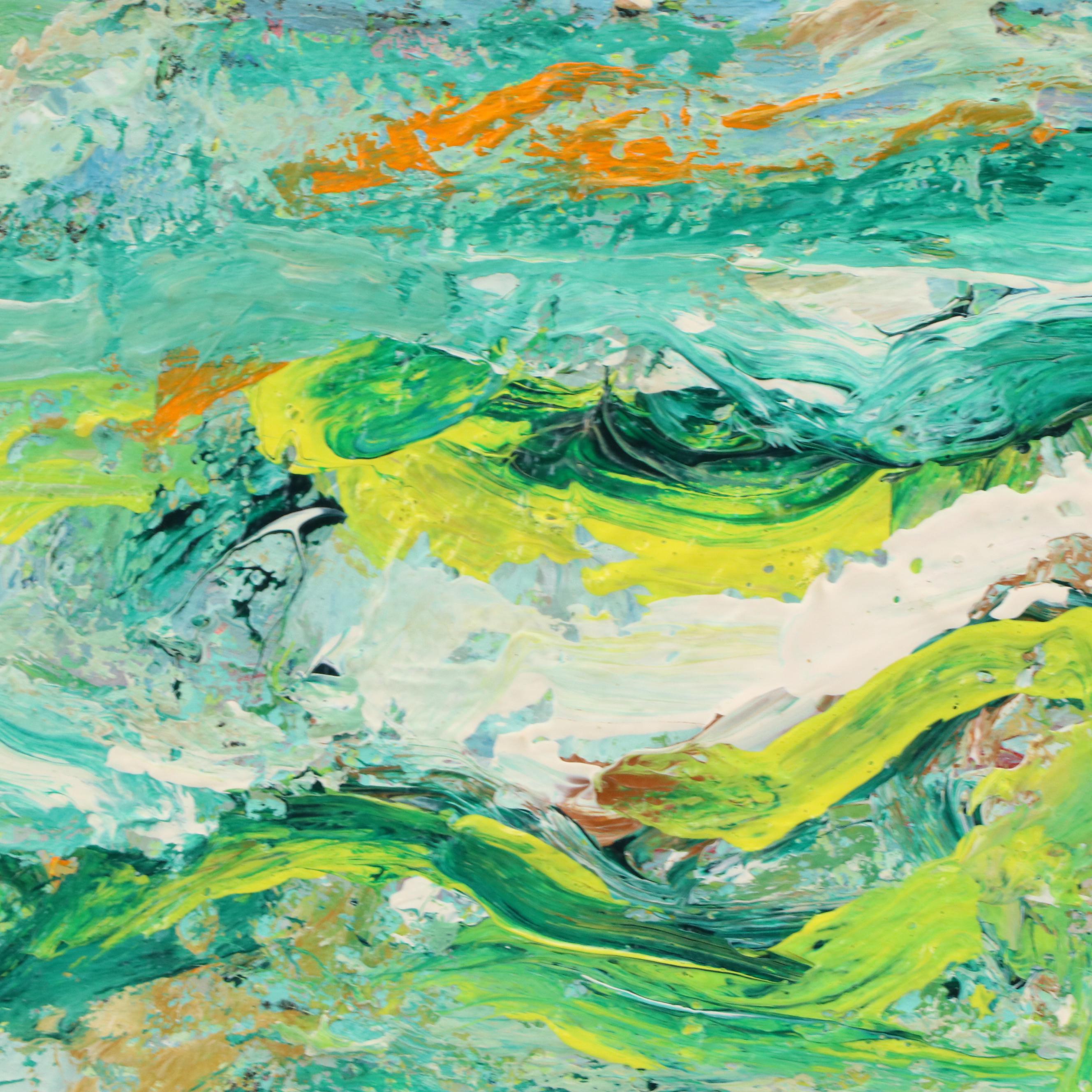 Harry Reisiger Modernist Oil Painting "Joyous Serf" Late 20th Century