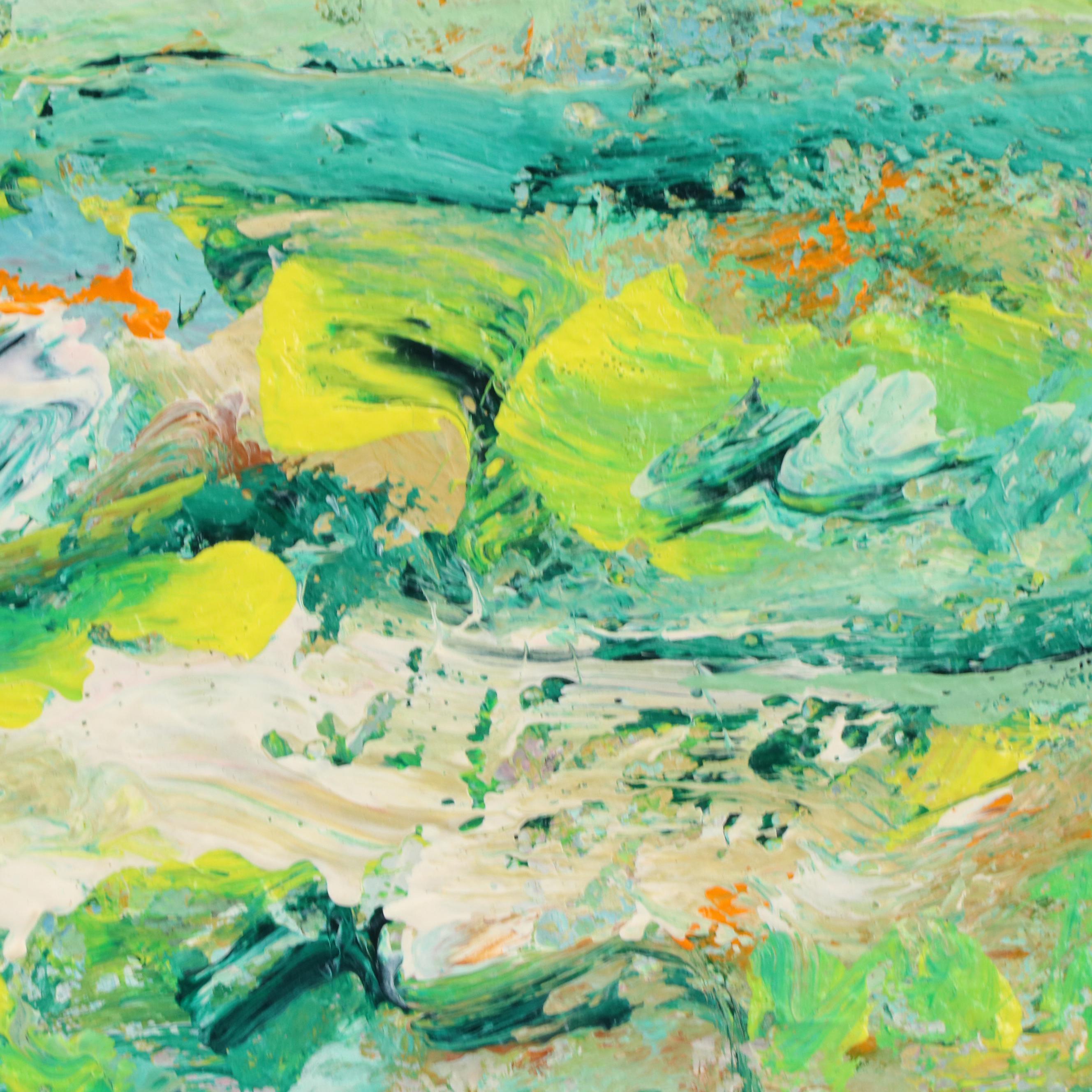 Harry Reisiger Modernist Oil Painting "Joyous Serf" Late 20th Century