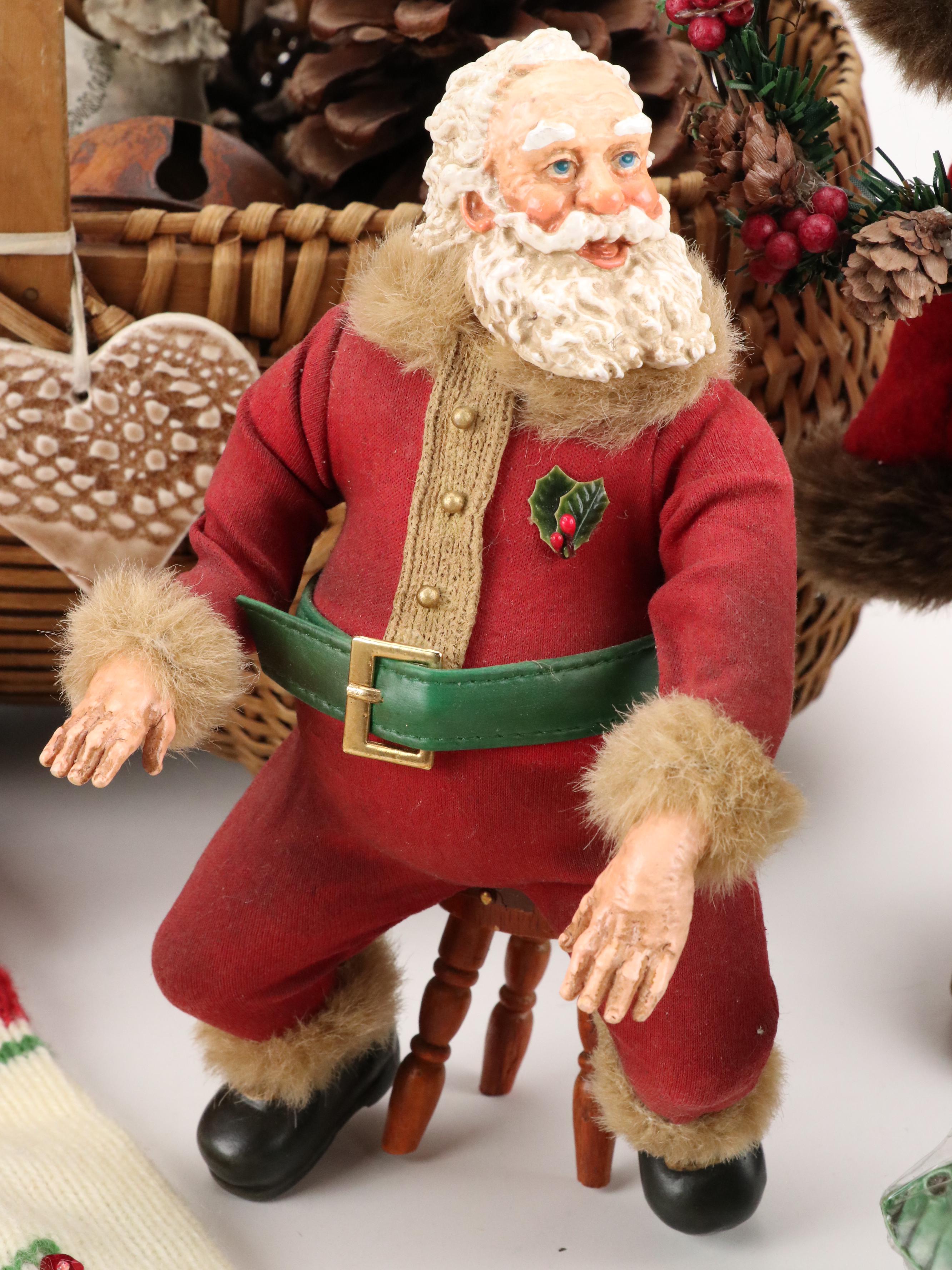 Knit Christmas Stockings with Other Christmas Decor