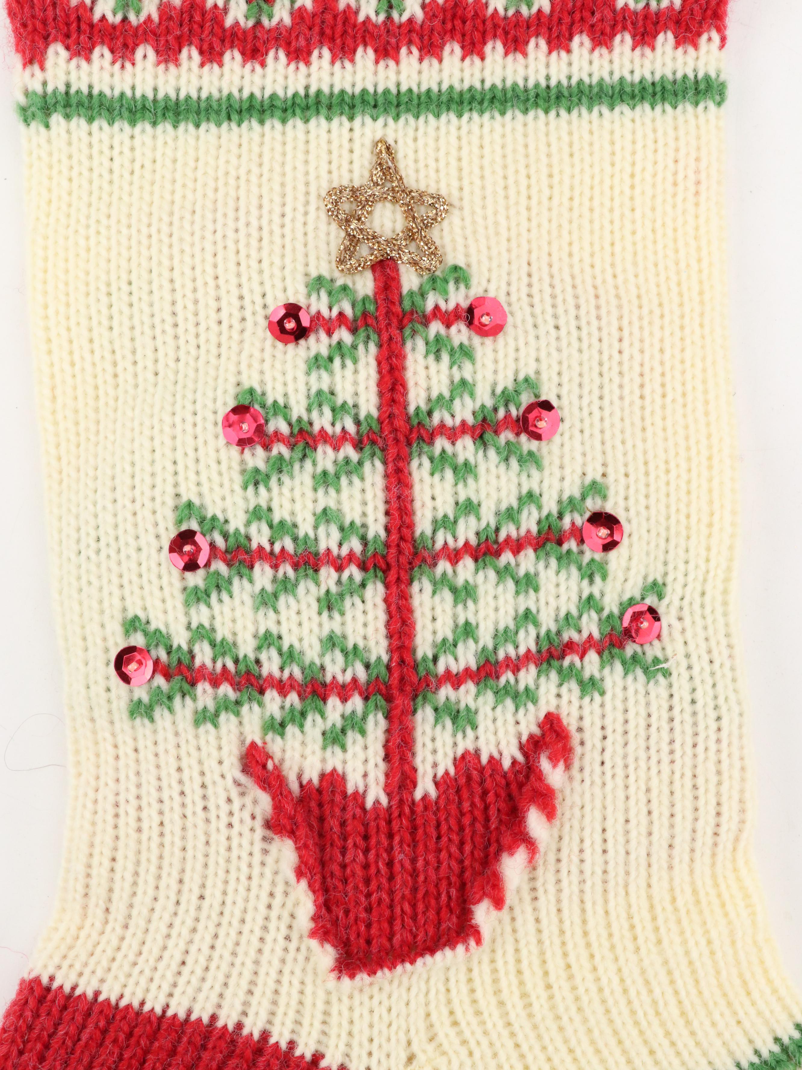 Knit Christmas Stockings with Other Christmas Decor