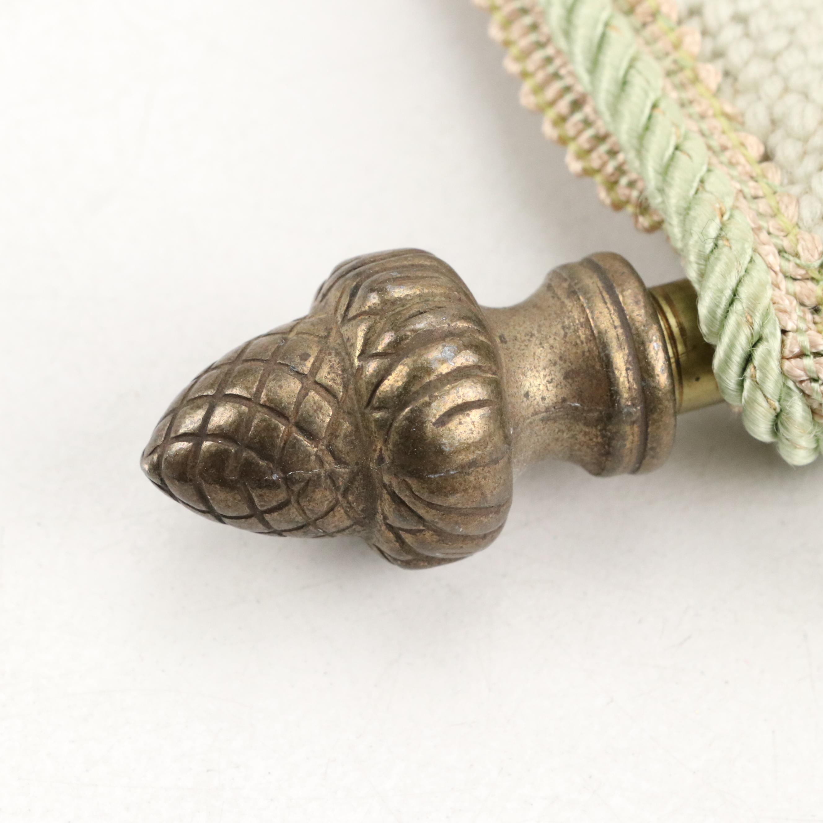 Victorian Style Needlepoint Bird Motif Wall Bell Pull