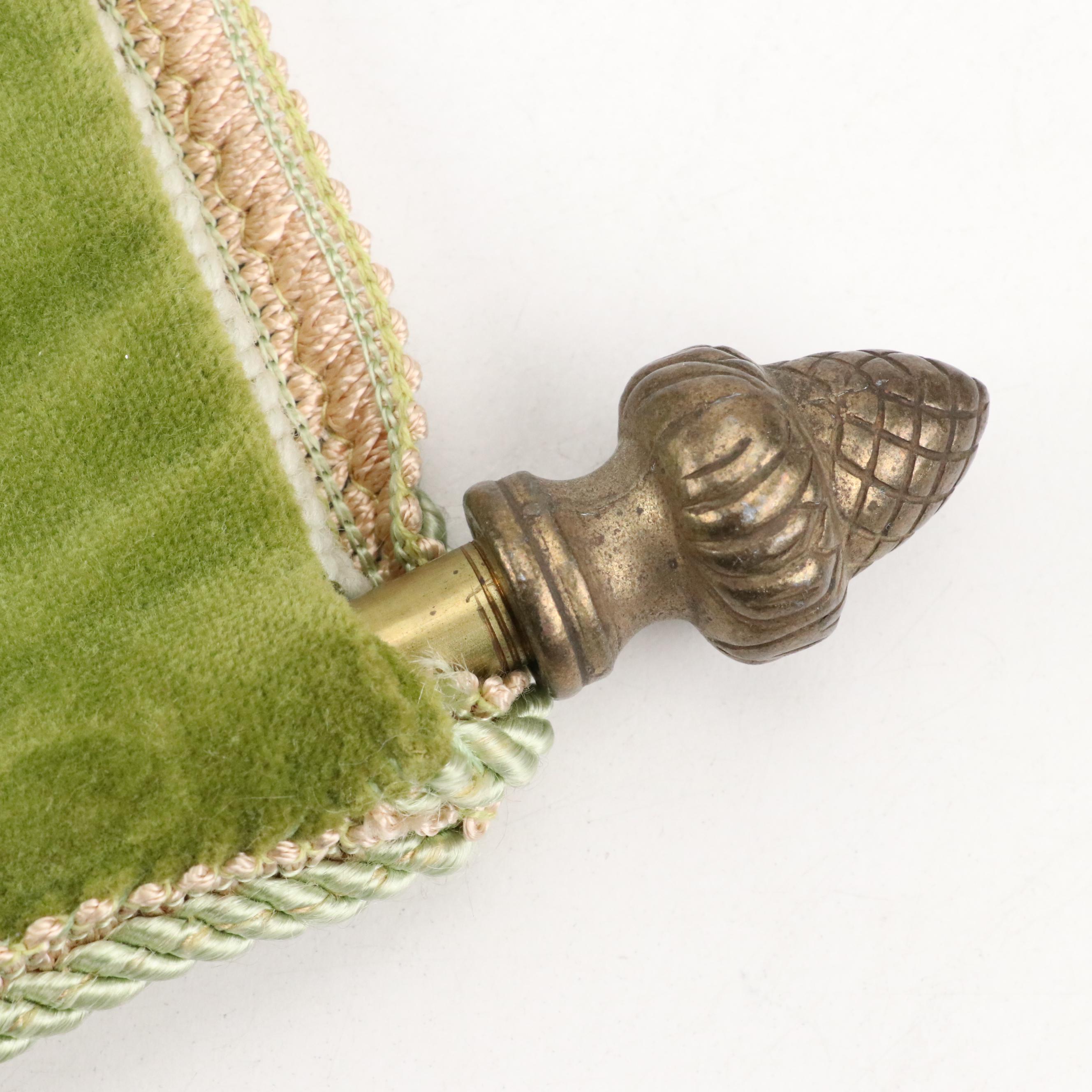 Victorian Style Needlepoint Bird Motif Wall Bell Pull