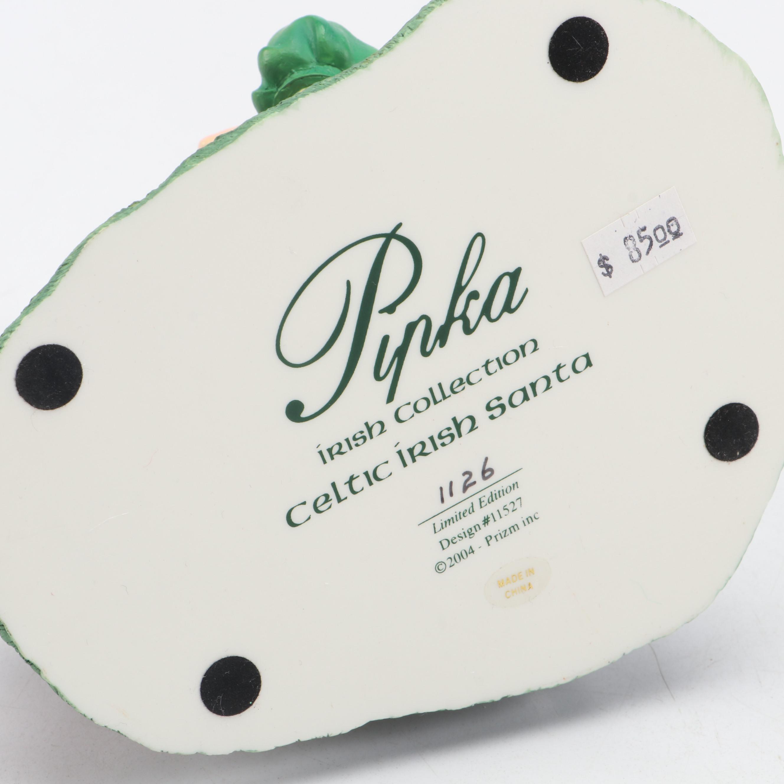 Pipka Resin "Celtic Irish Santa" and "Ireland" Santas, 2004-2005