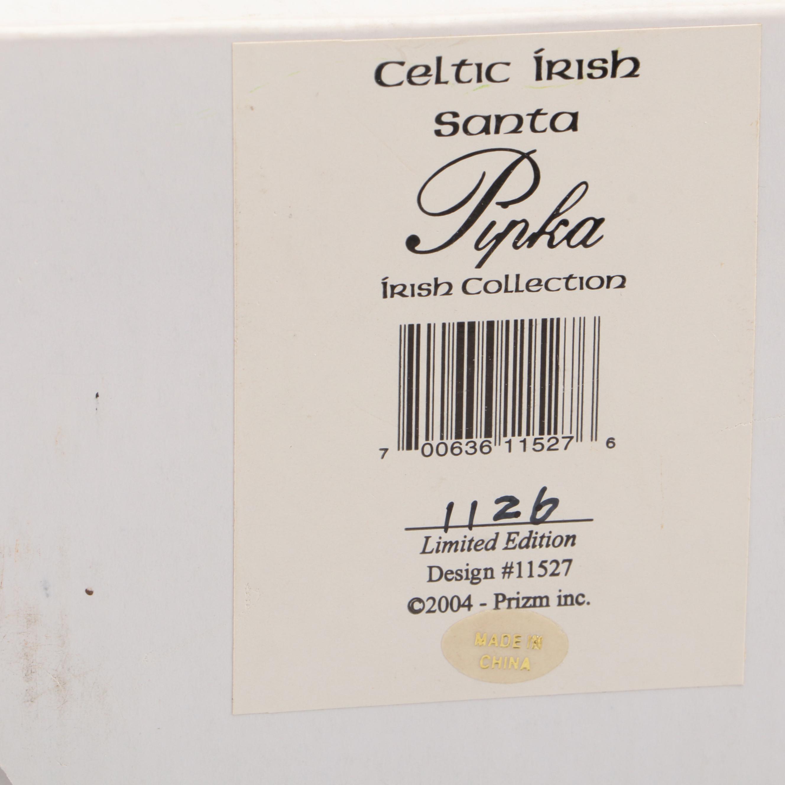 Pipka Resin "Celtic Irish Santa" and "Ireland" Santas, 2004-2005