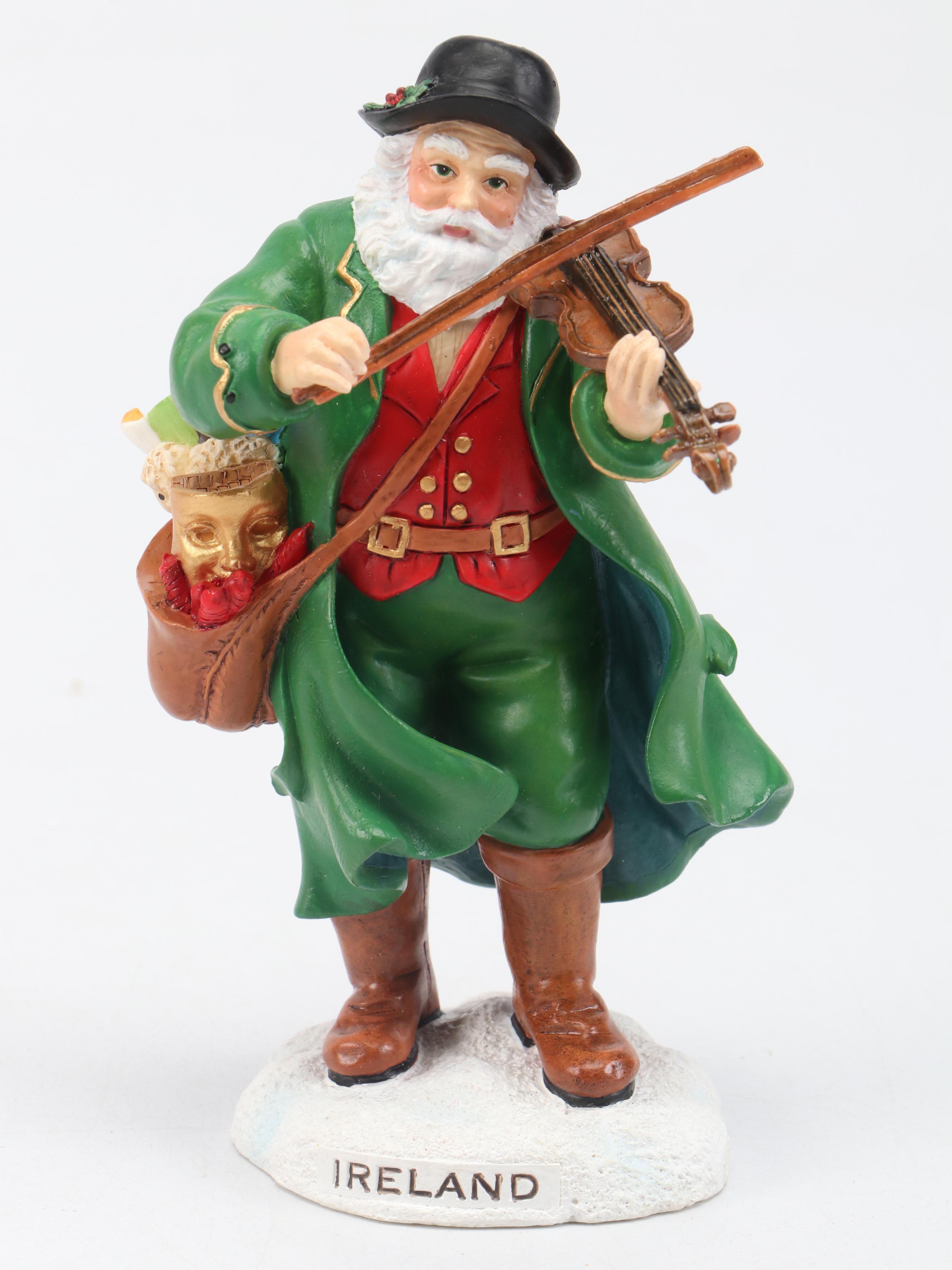 Pipka Resin "Celtic Irish Santa" and "Ireland" Santas, 2004-2005