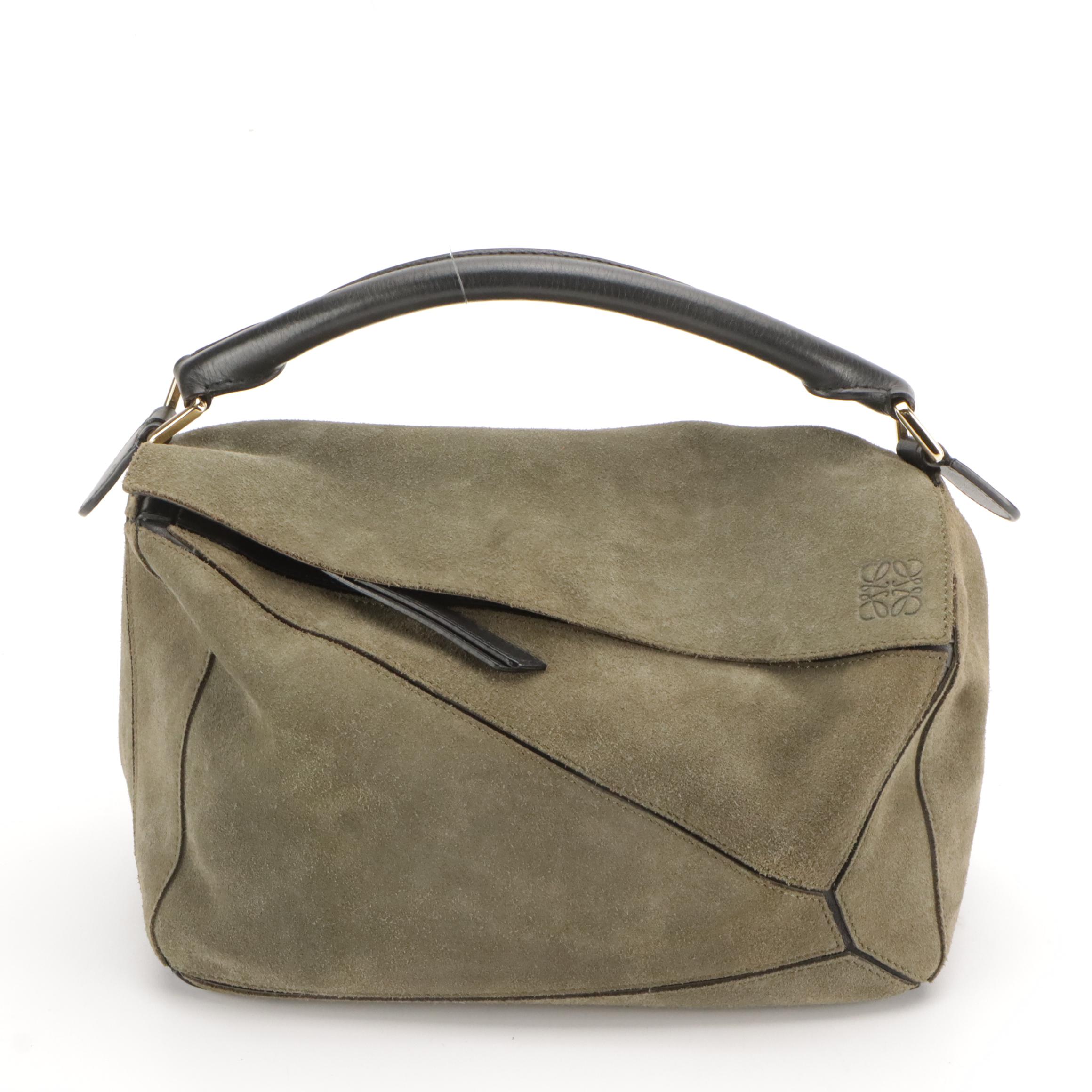 Suede Loewe Classic Bag Puzzle Bag Suede Loewe Puzzle Bag Suede Top