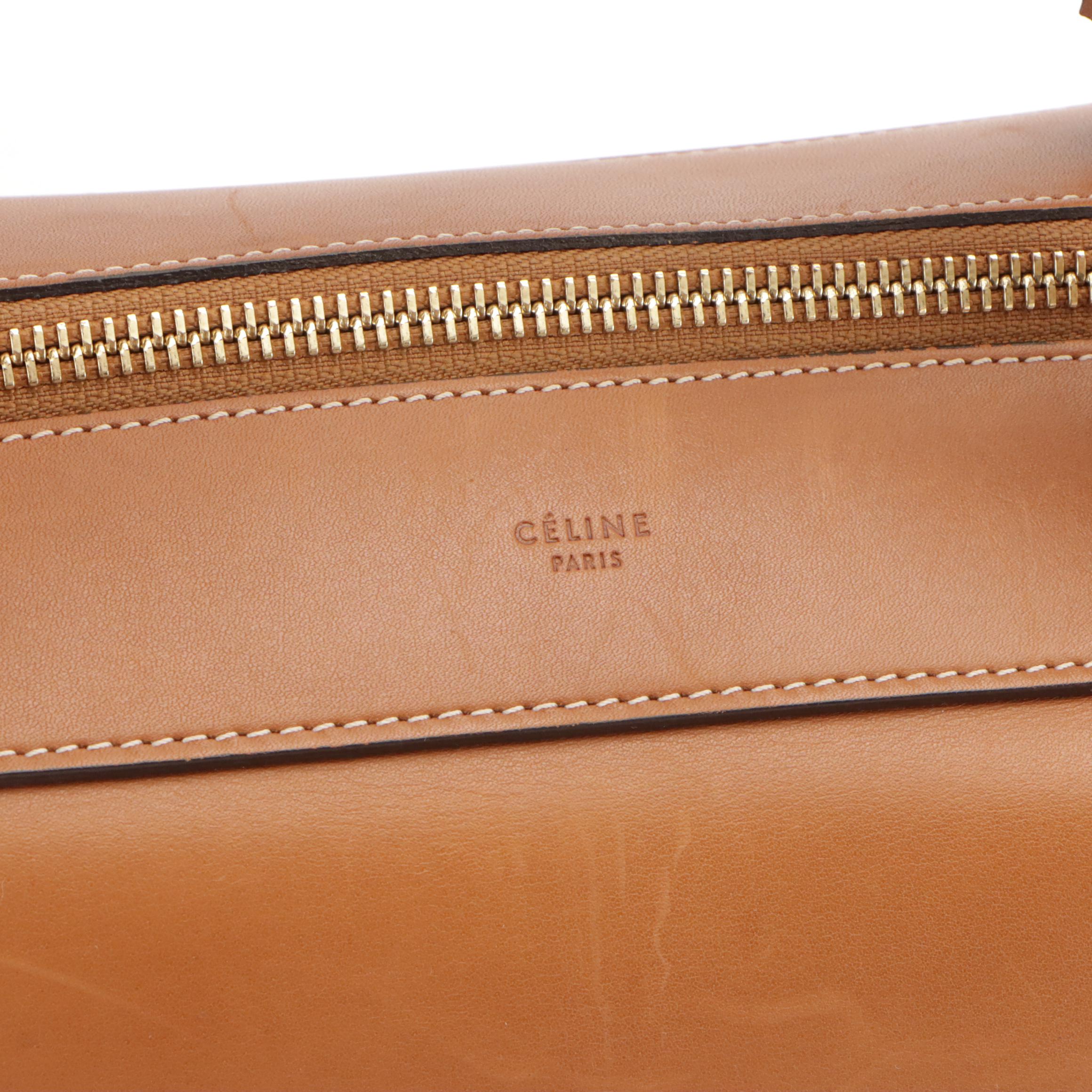 Céline Small Ring Bag in Caramel Brown Bullhide Calfskin Leather