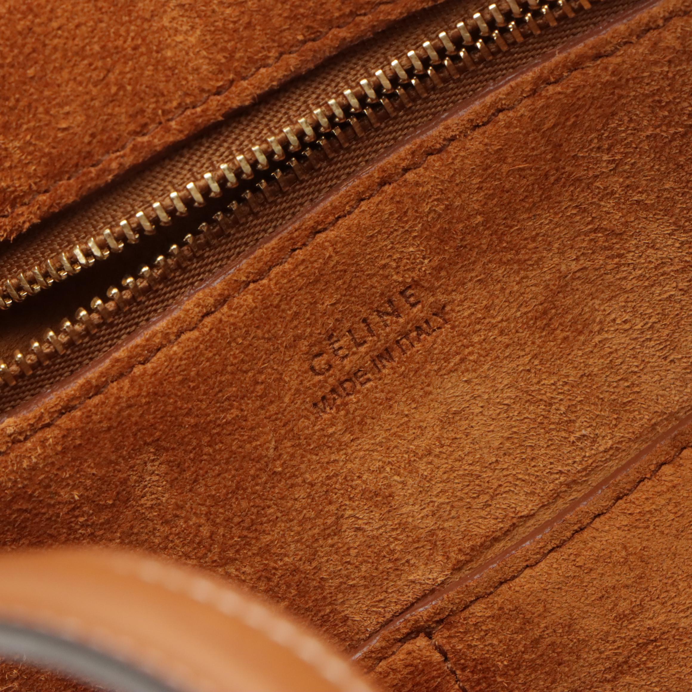 Céline Small Ring Bag in Caramel Brown Bullhide Calfskin Leather