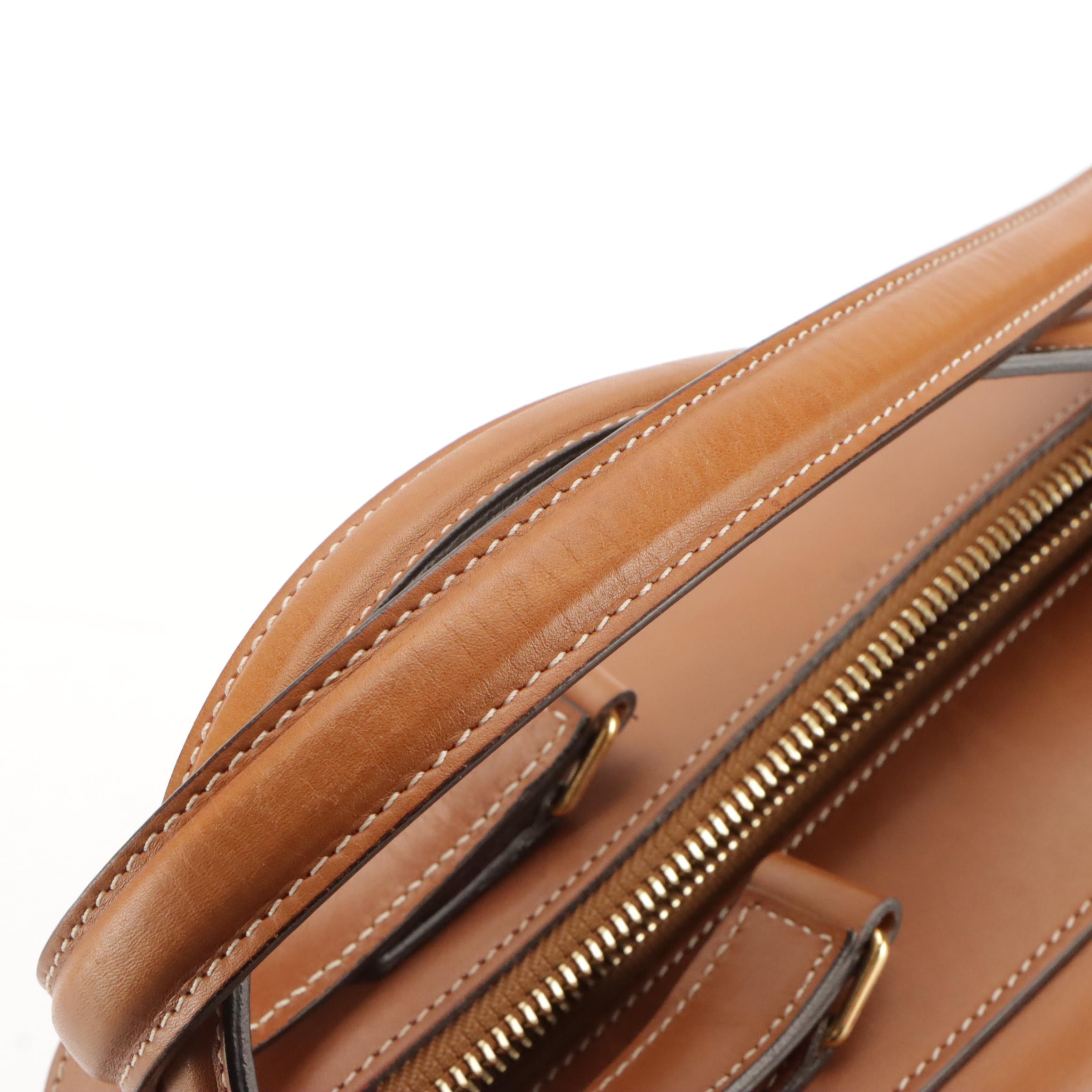 Céline Small Ring Bag in Caramel Brown Bullhide Calfskin Leather