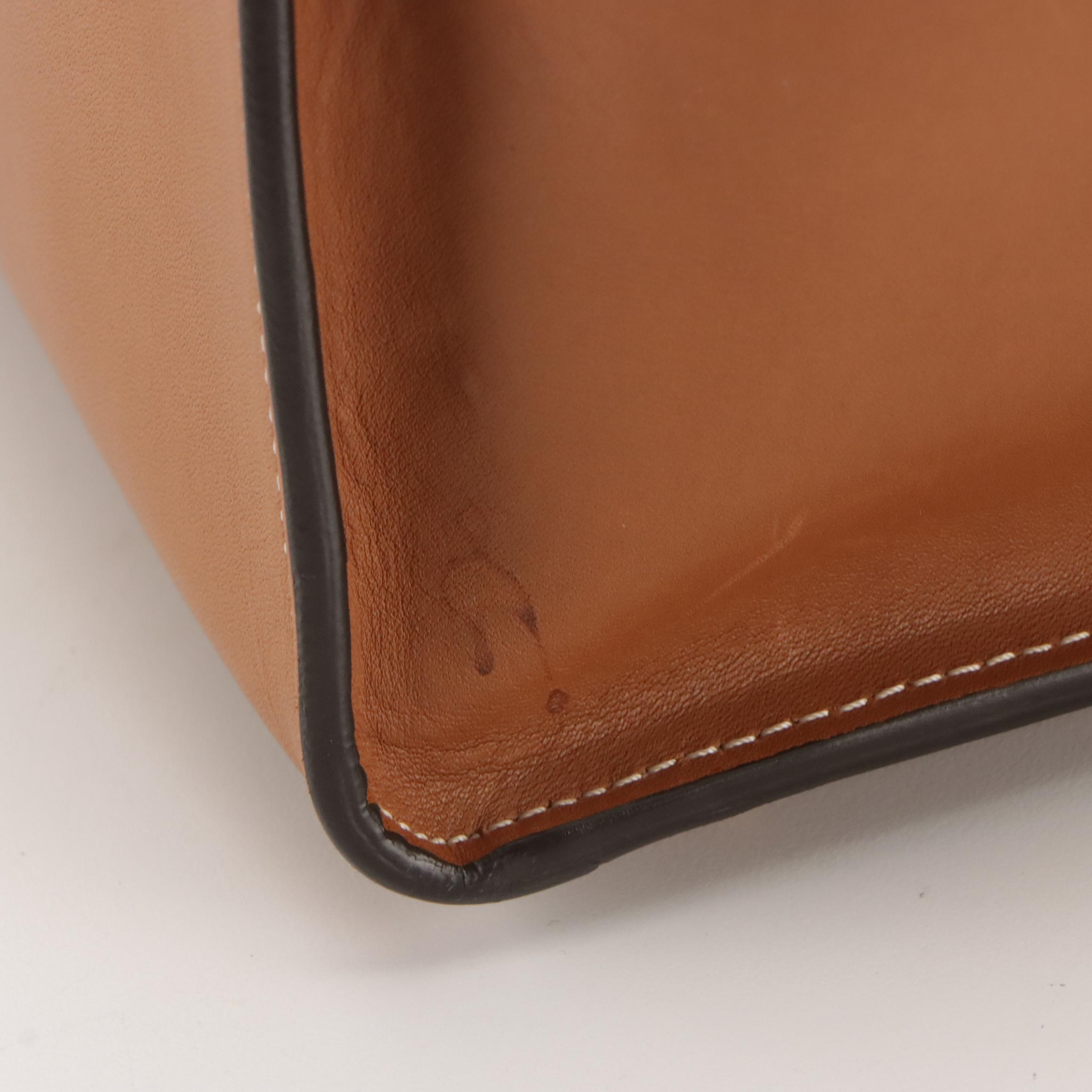 Céline Small Ring Bag in Caramel Brown Bullhide Calfskin Leather