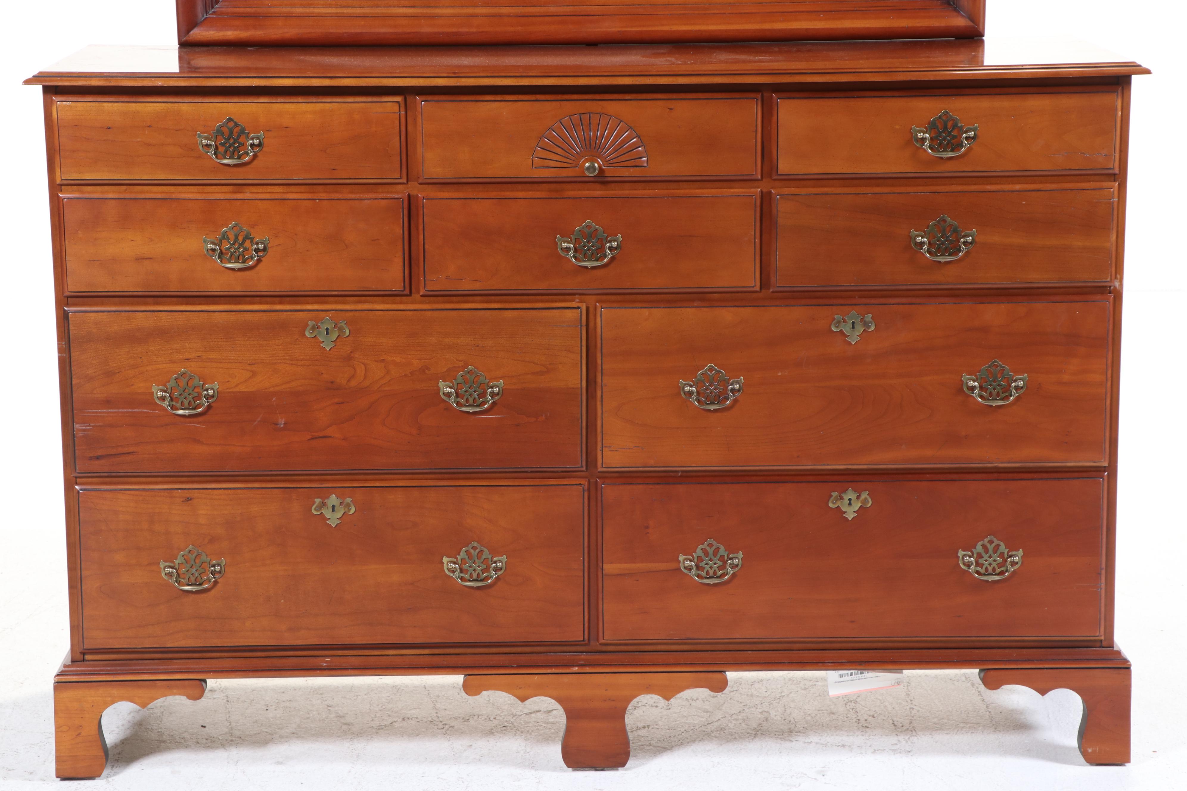 Harden Chippendale Style Cherrywood Ten-Drawer Dresser