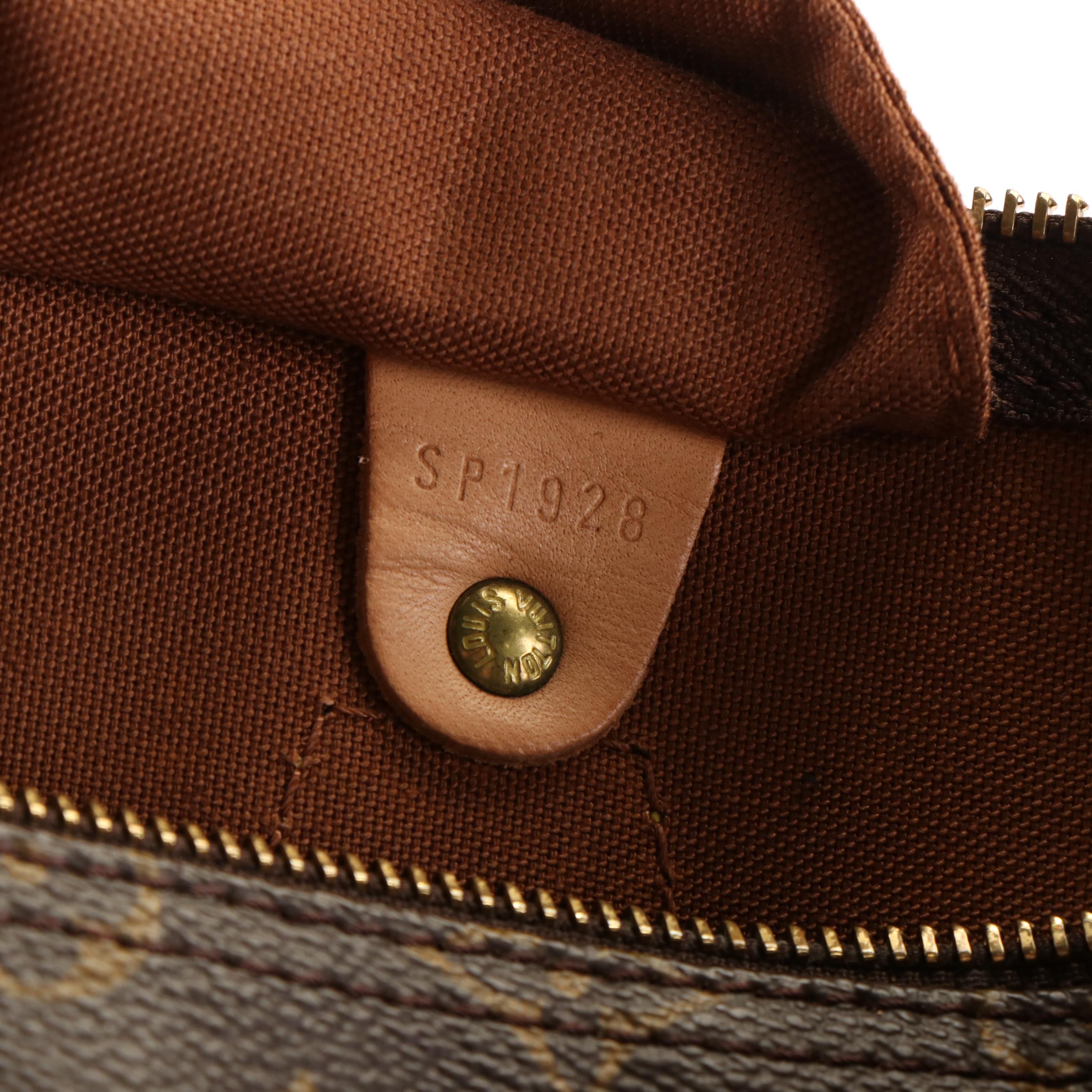 Louis Vuitton Brown Coated Canvas Monogram Speedy 35 Hand Bag