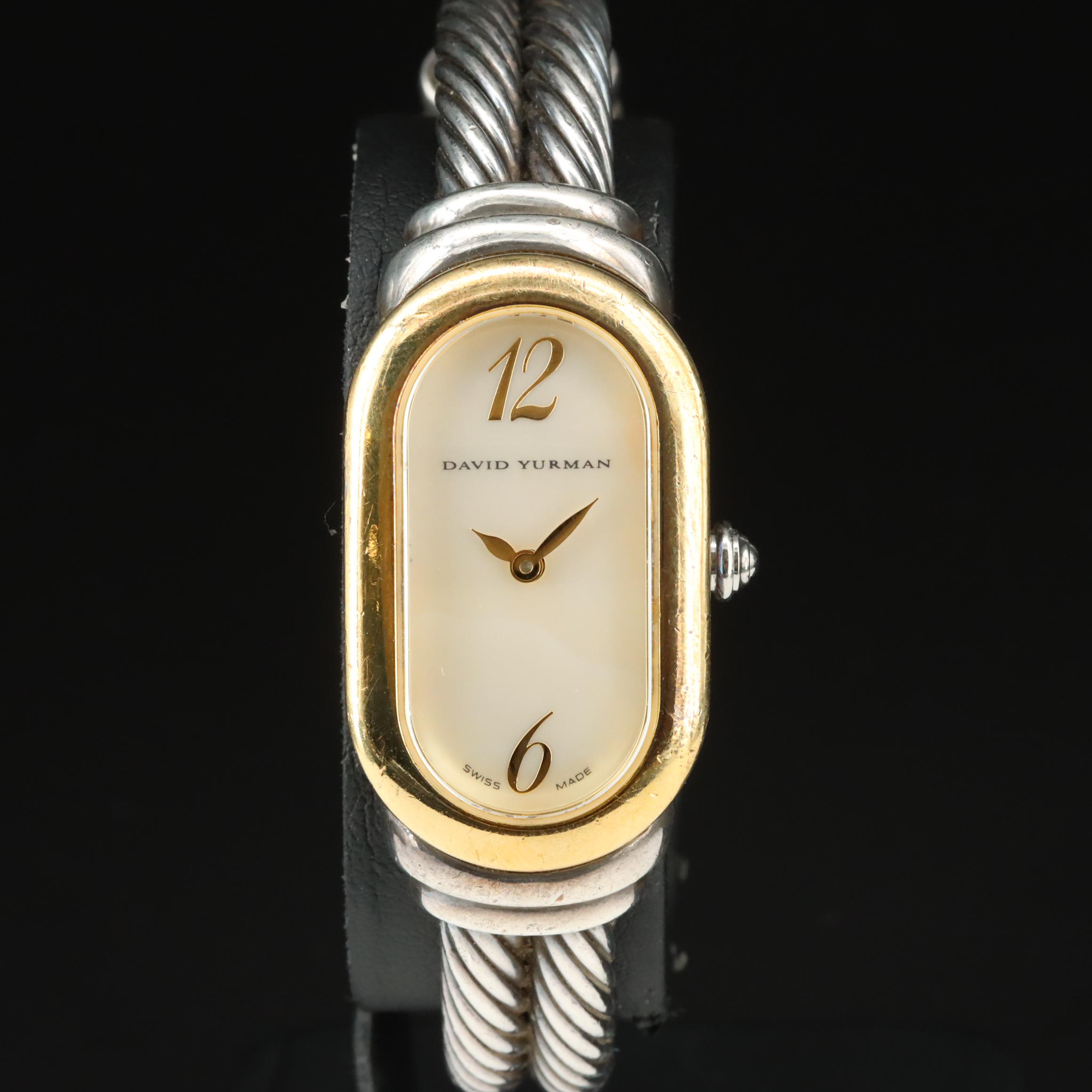 David Yurman Madison 18K Gold Sterling Silver Quartz Watch