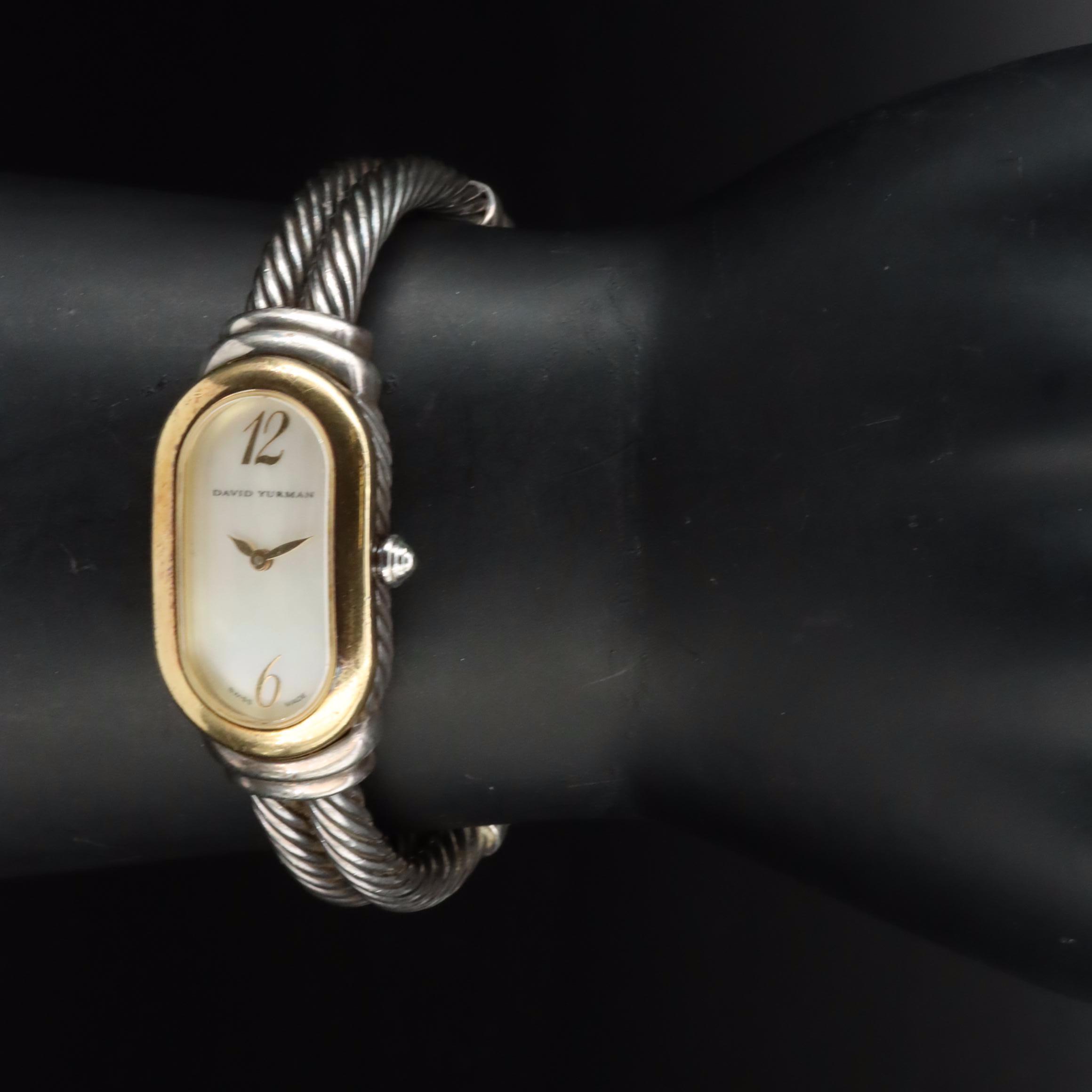 David Yurman Madison 18K Gold Sterling Silver Quartz Watch