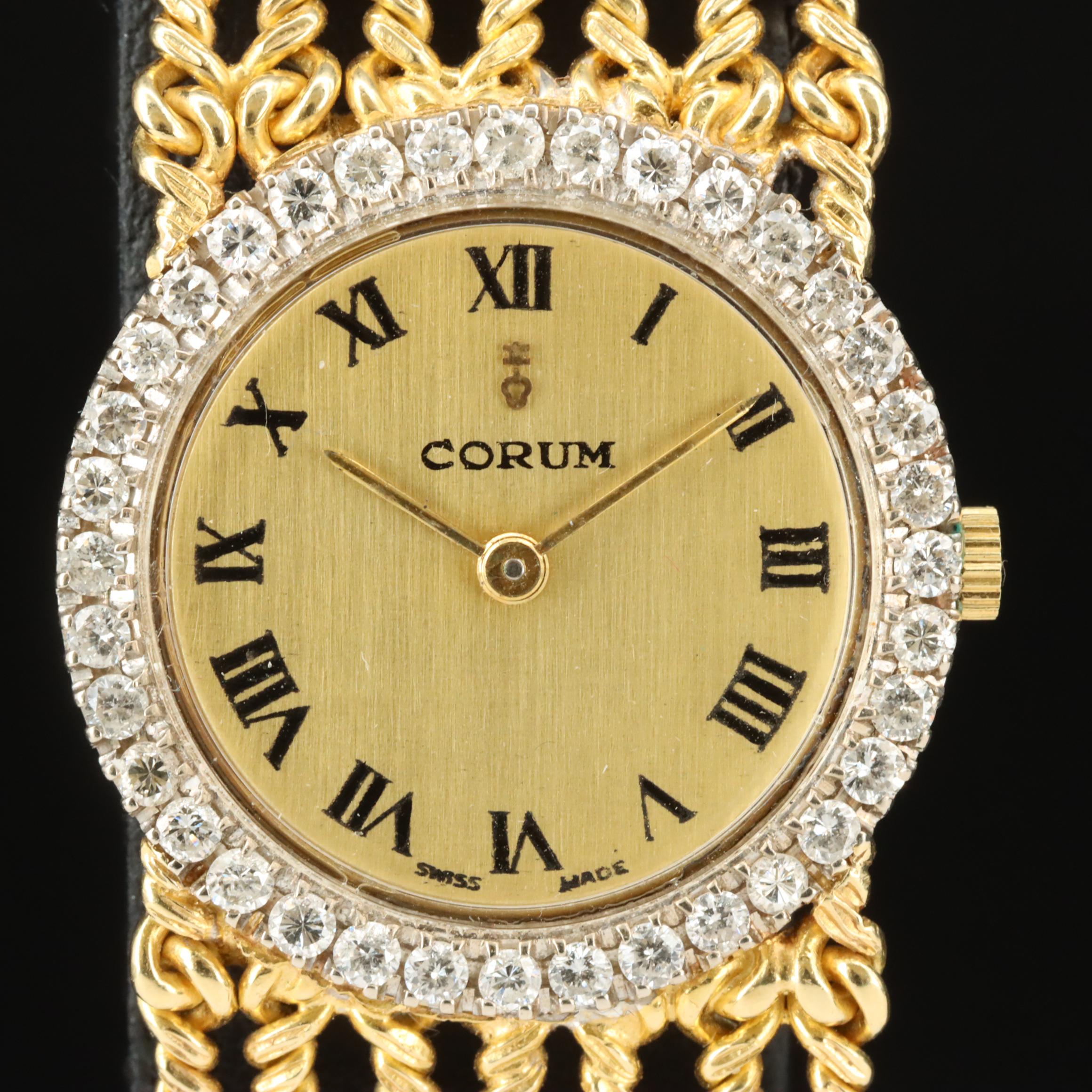18K Corum Diamond Swiss Made Watch
