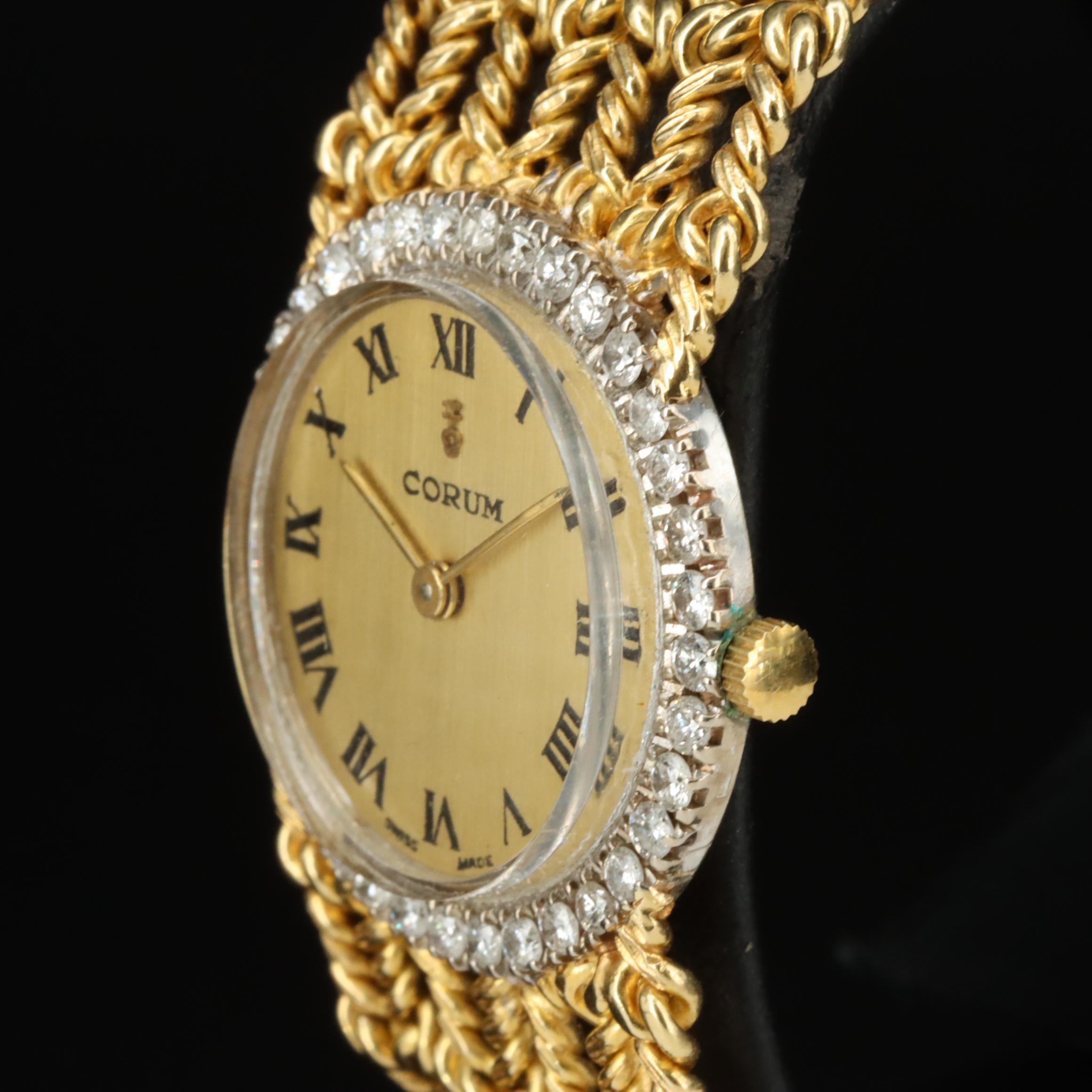 18K Corum Diamond Swiss Made Watch