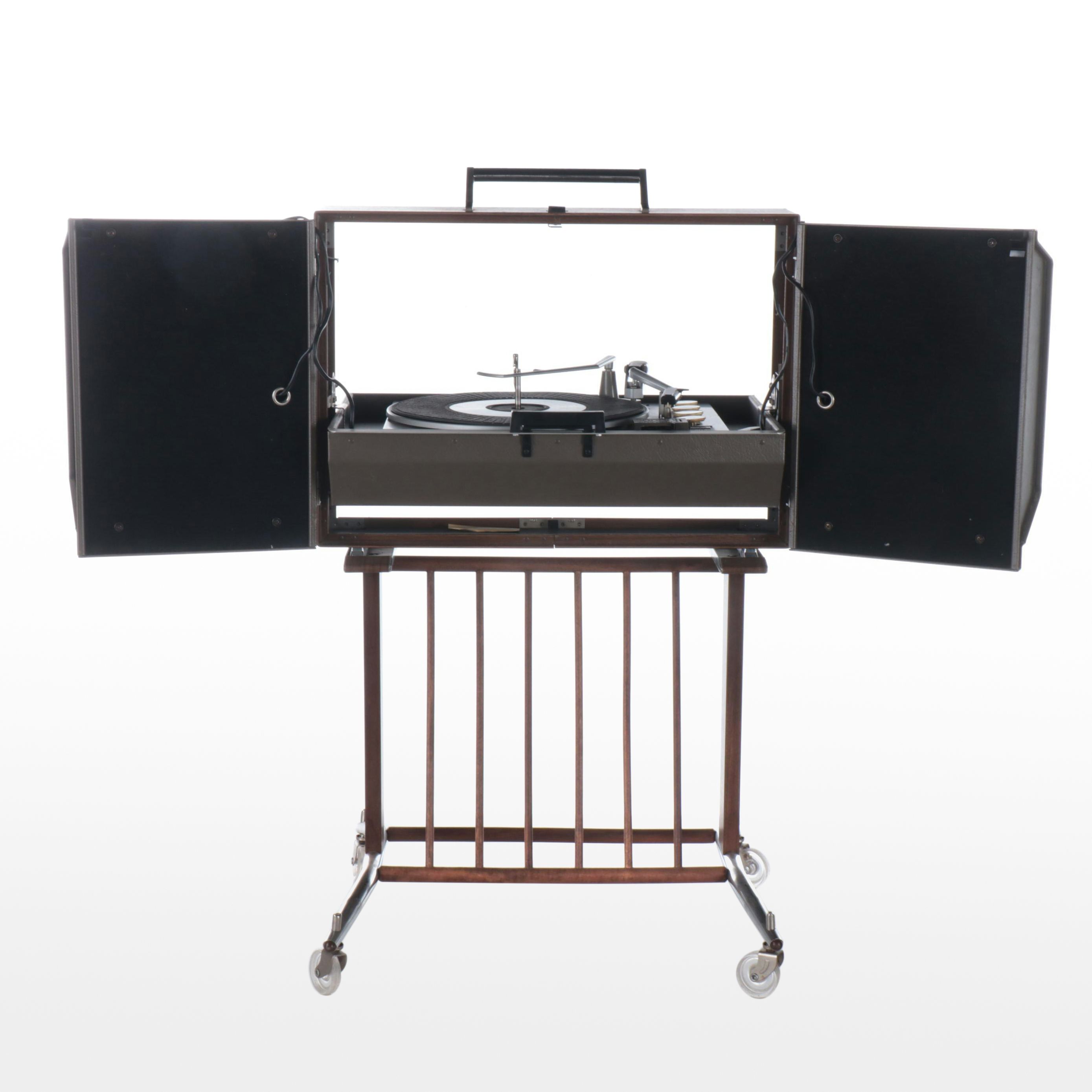 RCA Victor Solid State 4-Speaker Stereo Turntable with Portable Stand