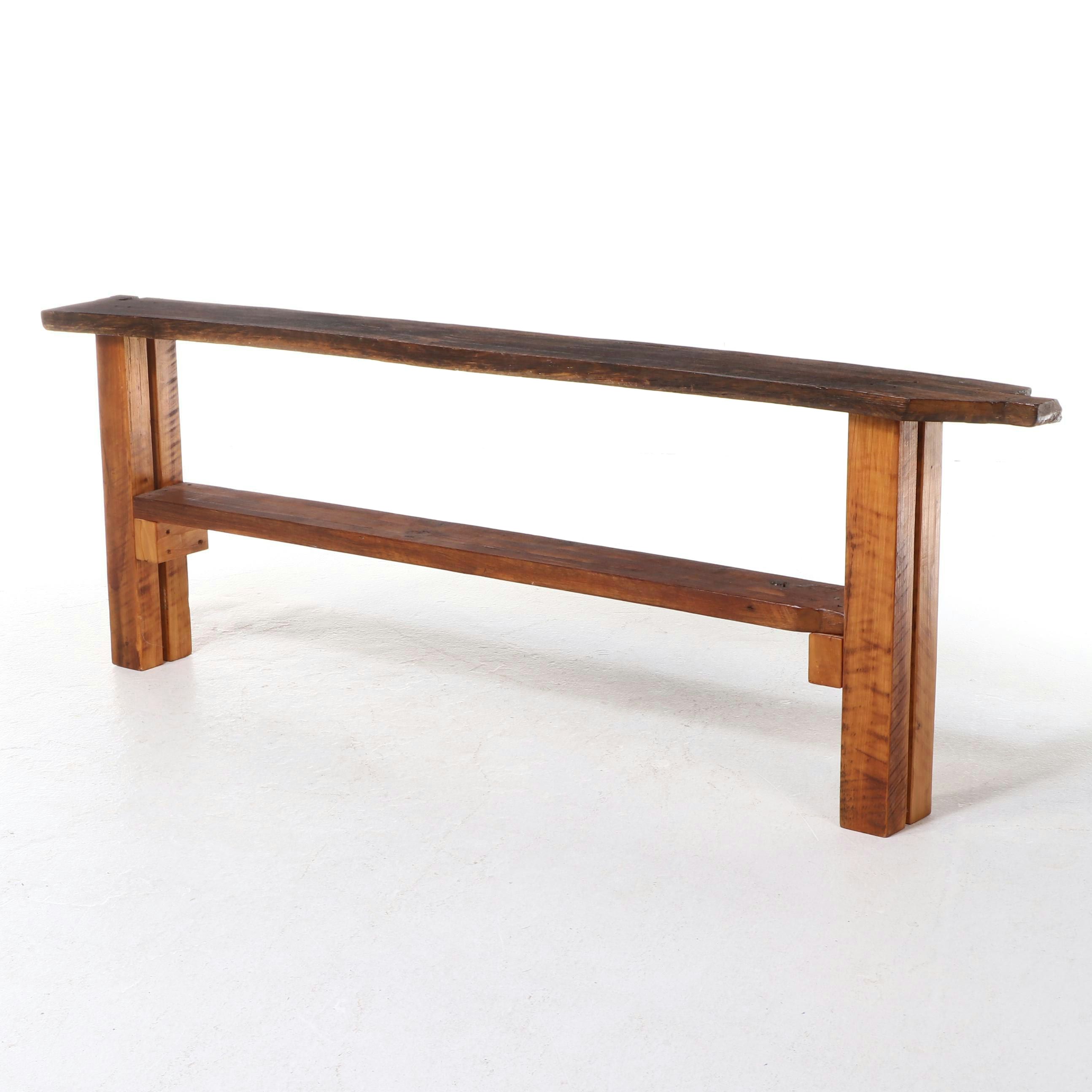 Primitive Style Wooden Narrow Table or Bench