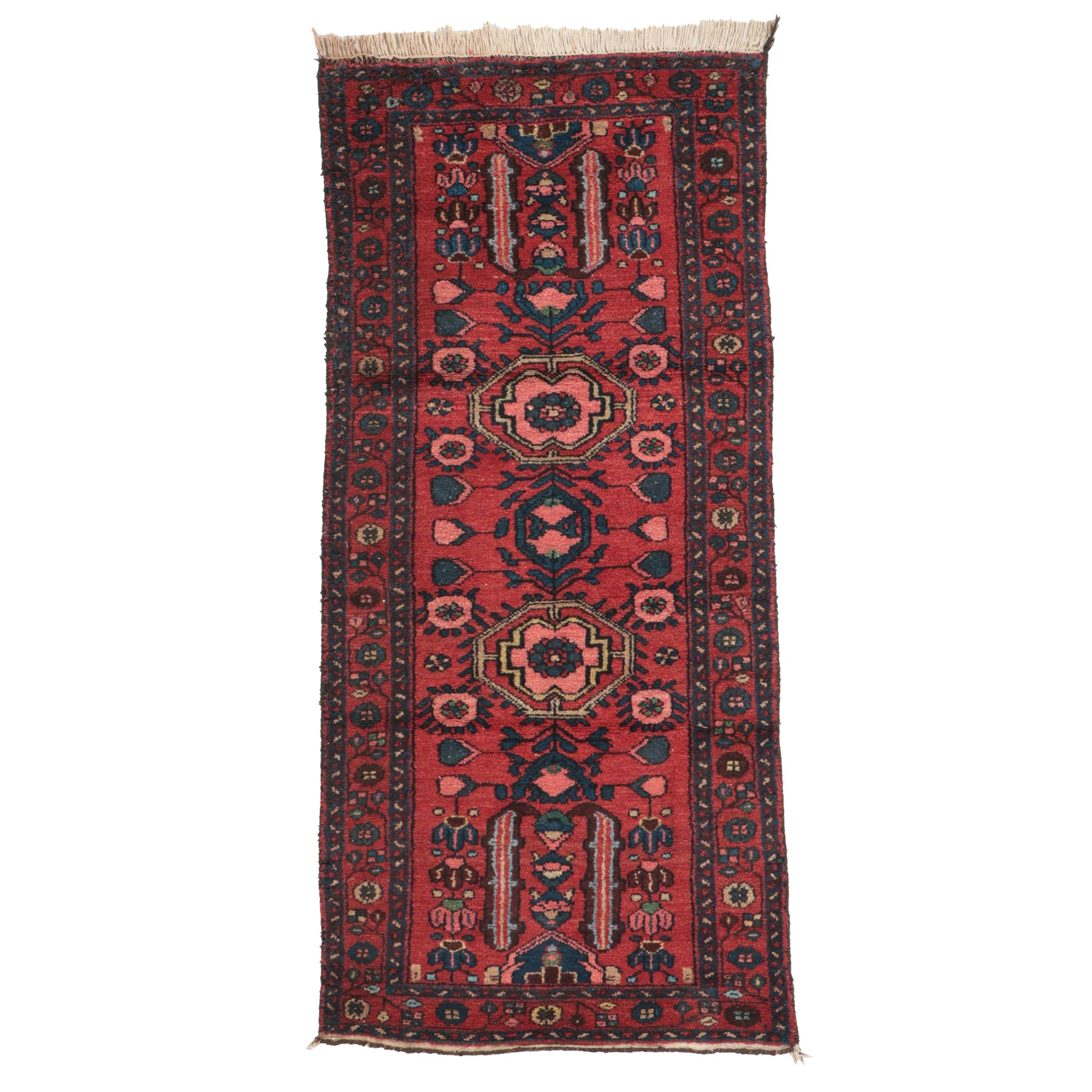 3'3 x 7' Hand-Knotted Persian Hamadan Long Rug
