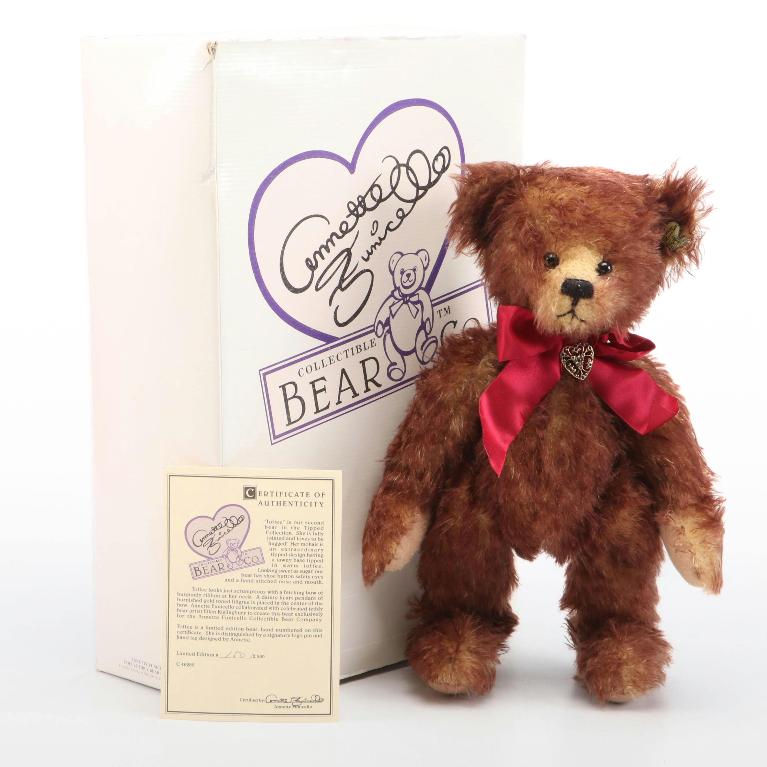 Ltd. Ed. Annette Funicello Collectible Bear Co. "Toffee" Bear