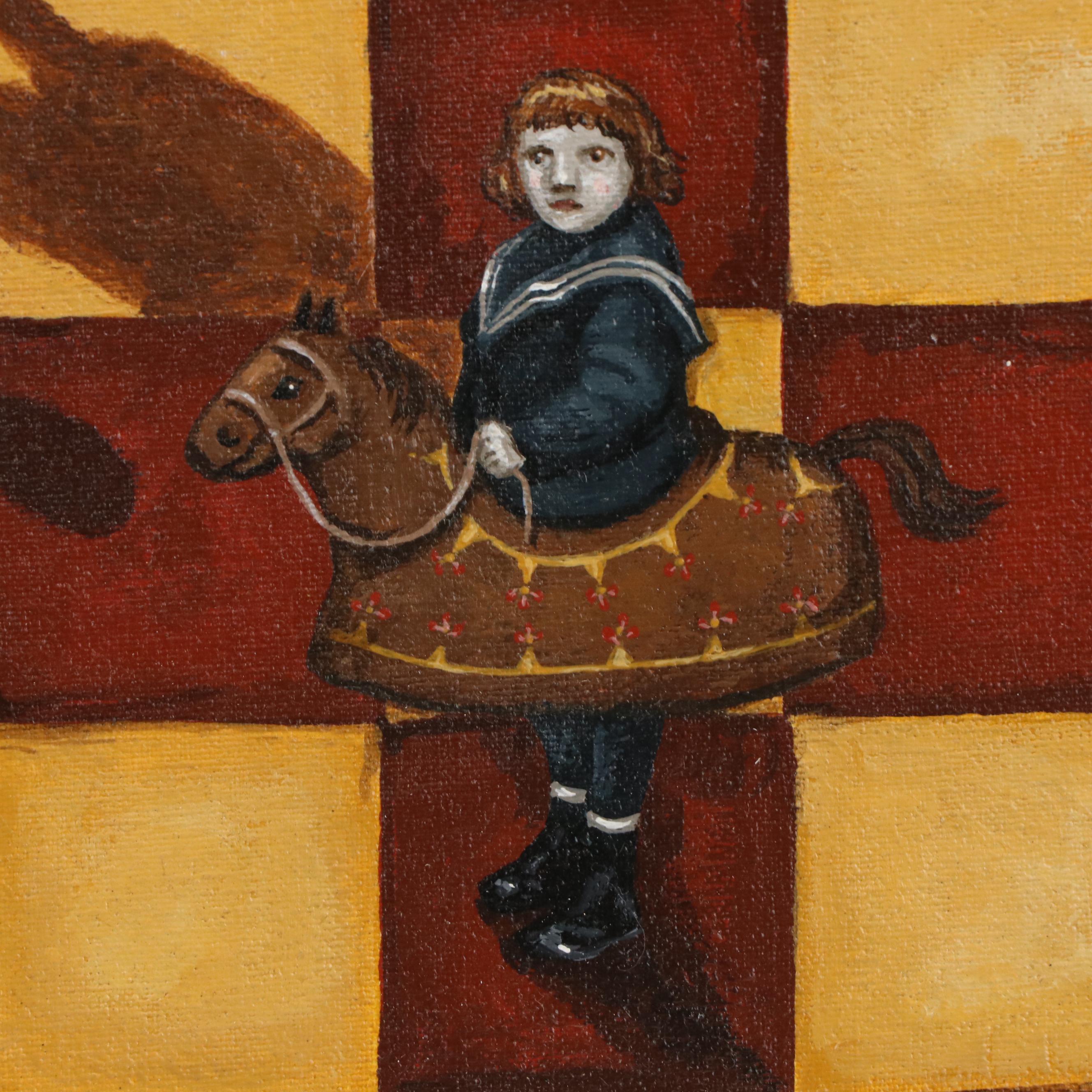 Andrea Conde Surrealist Oil Painting "El Reino de Los Juguetes Prohibidos," 2023