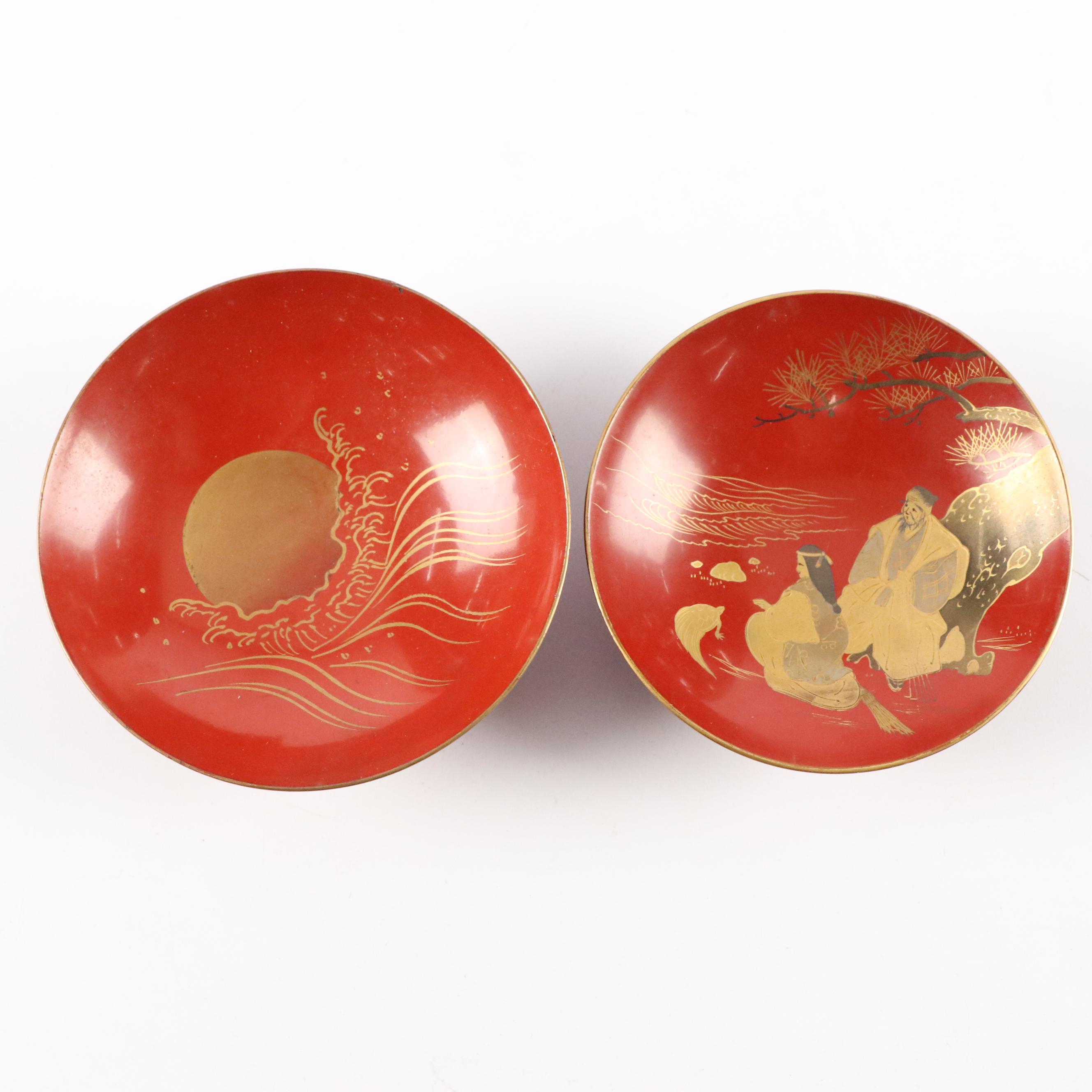 Hand-Painted Music Box with MOP Detail, Carved Cork Diorama and Figurines