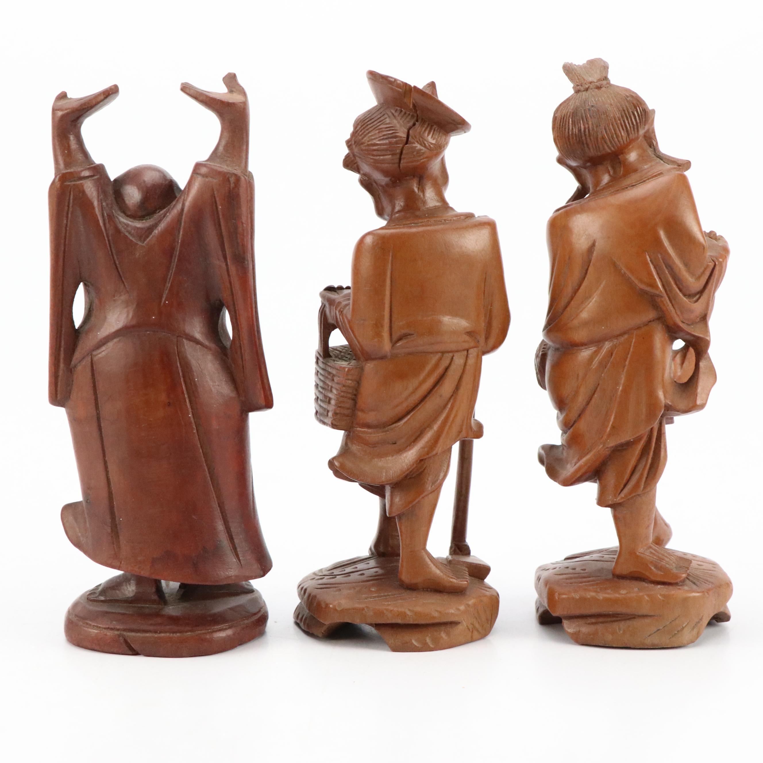 Hand-Painted Music Box with MOP Detail, Carved Cork Diorama and Figurines