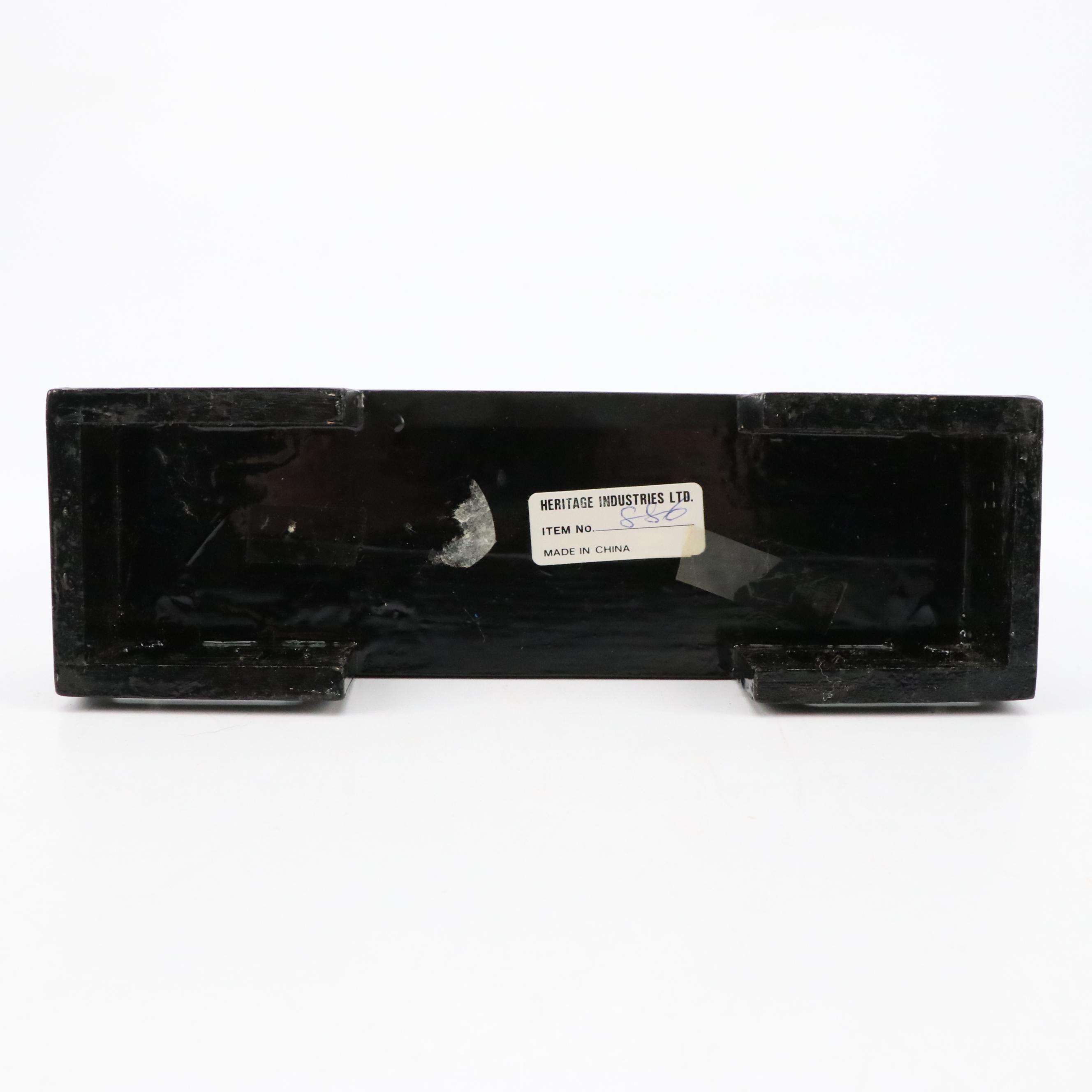 Hand-Painted Music Box with MOP Detail, Carved Cork Diorama and Figurines