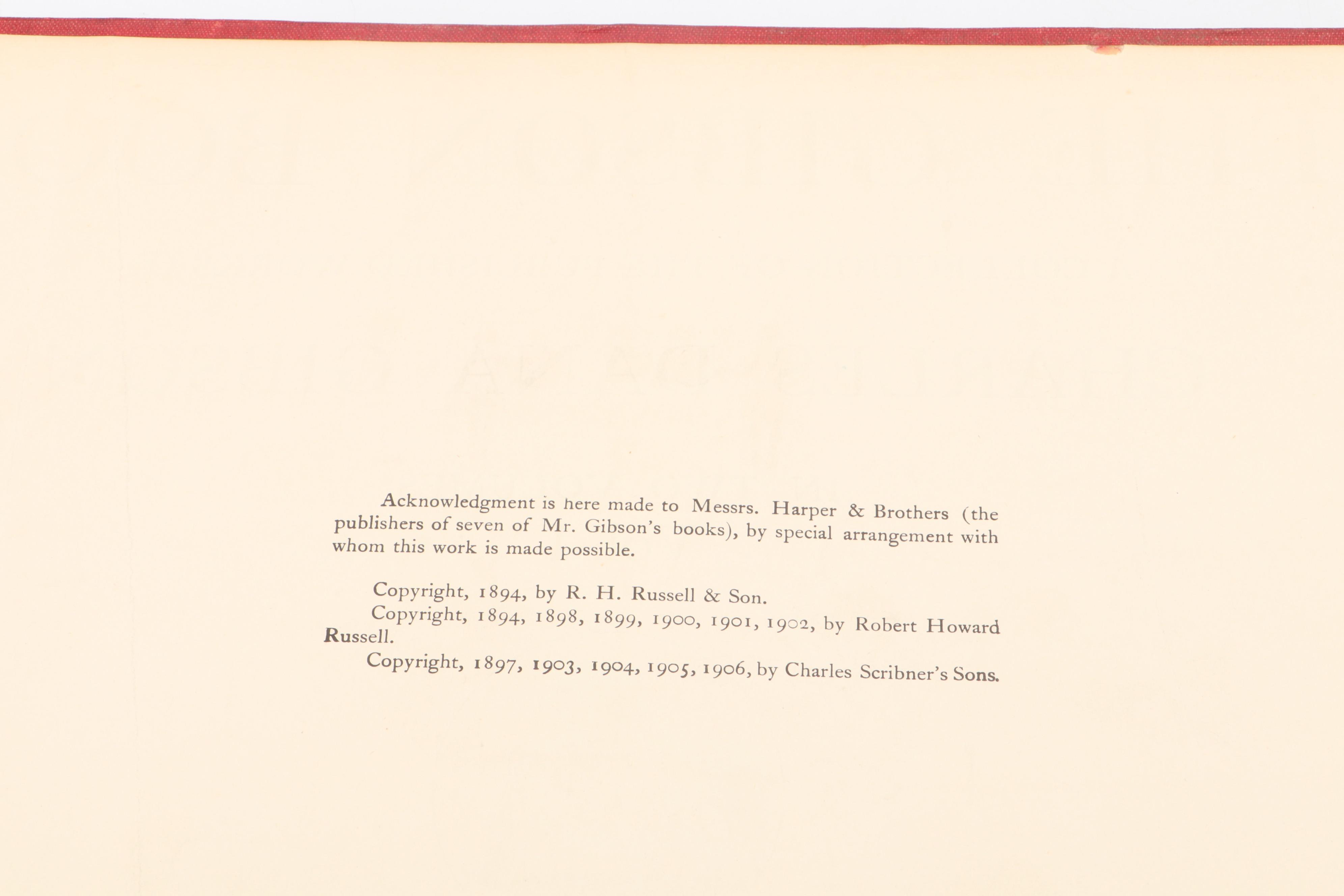 Illustrated "The Gibson Book" Vol. I by Charles Dana Gibson, 1906