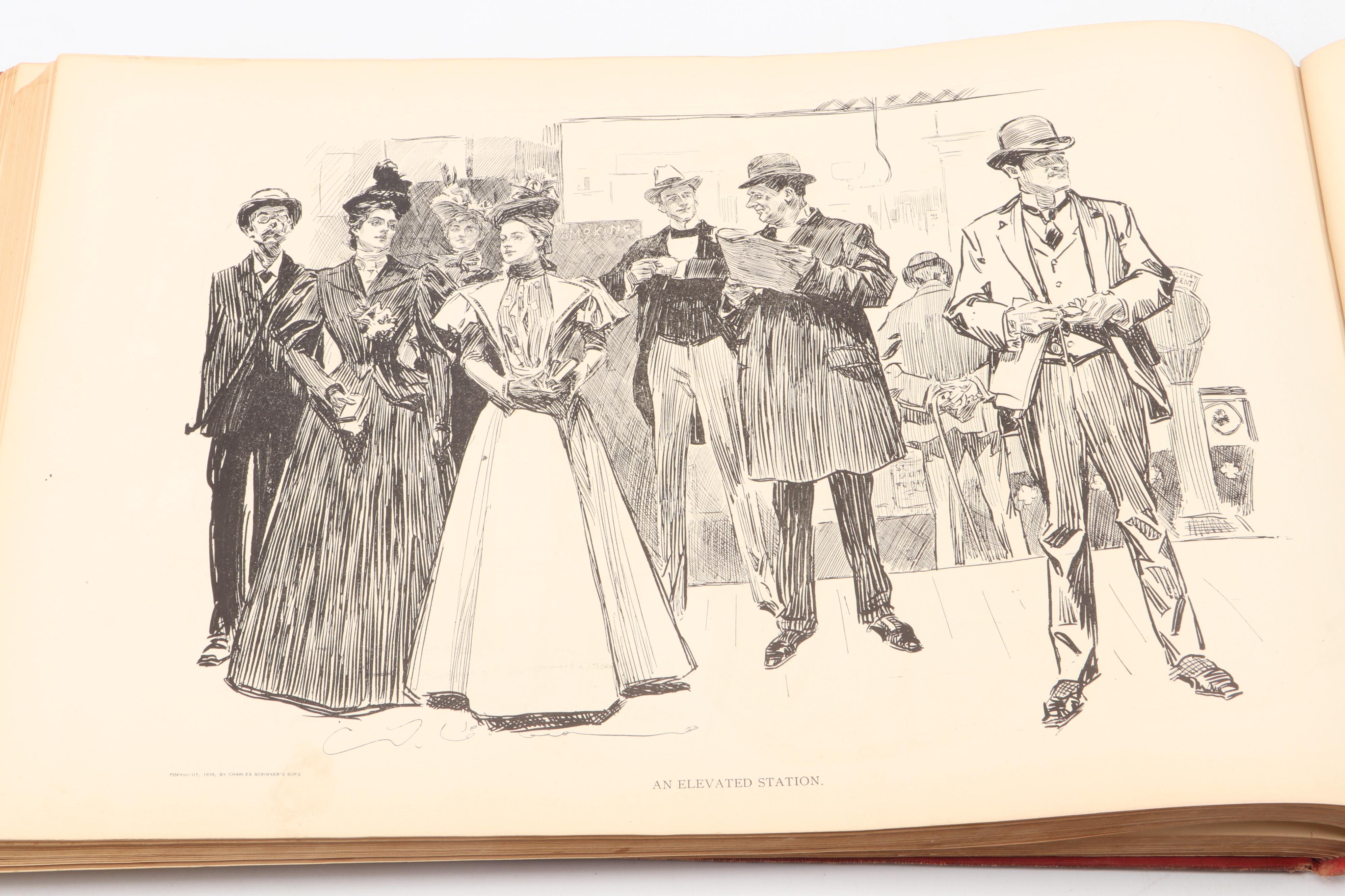 Illustrated "The Gibson Book" Vol. I by Charles Dana Gibson, 1906
