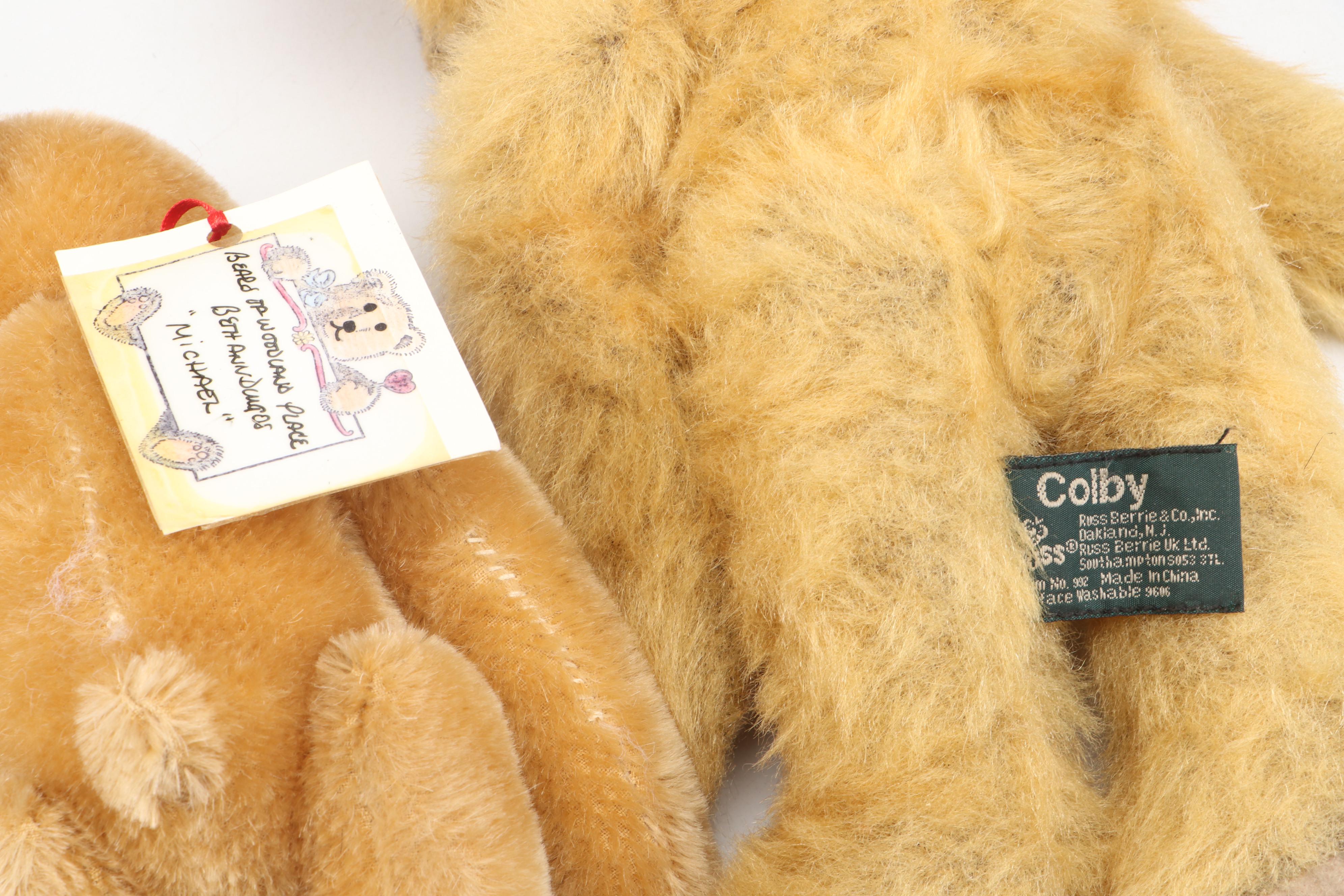 Boyds Bears Stuffed Animals with Colby Teddy Bear by Russ Berrie & Co.