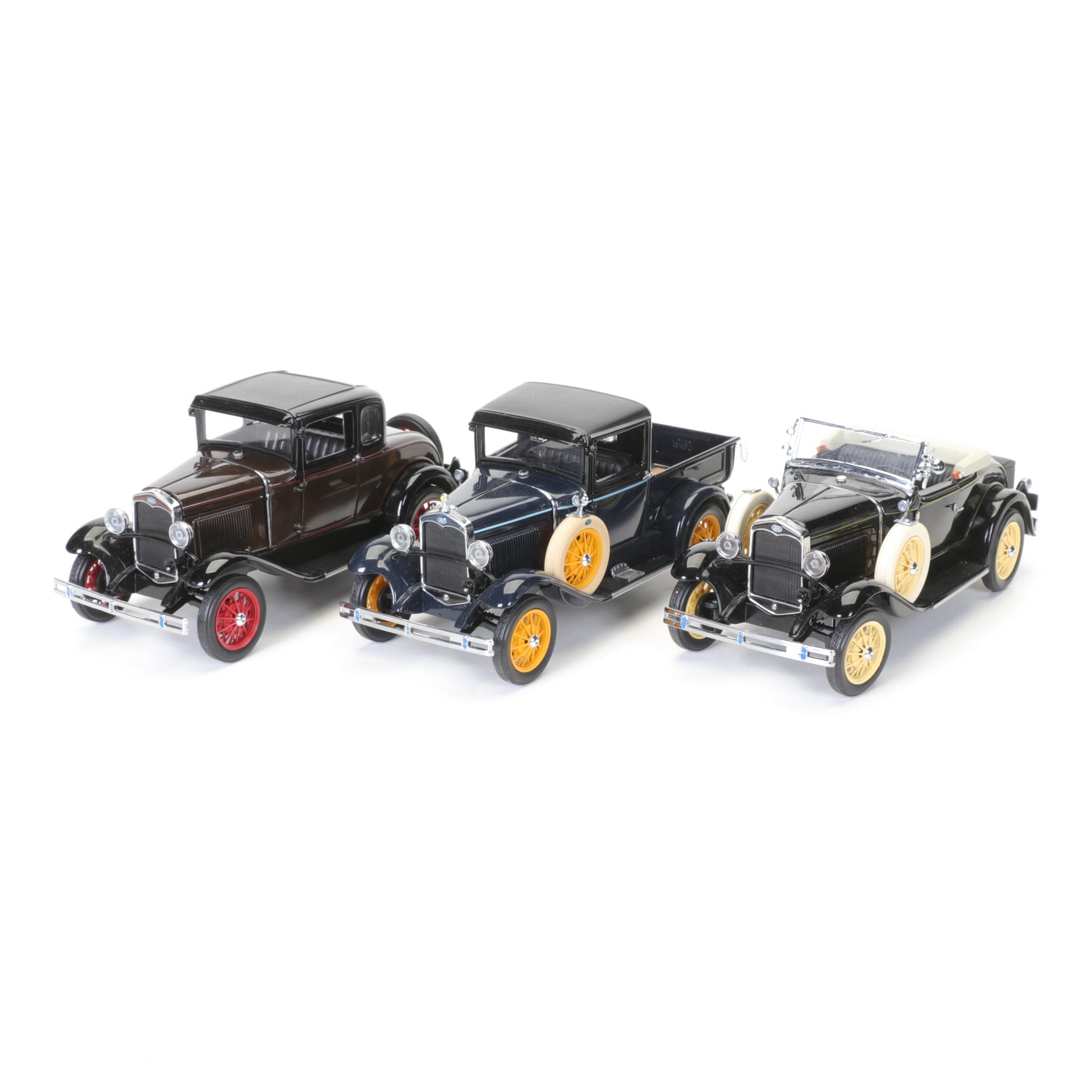 Sun Star Diecast 1931 Model A Coupe, Pickup and Roadster
