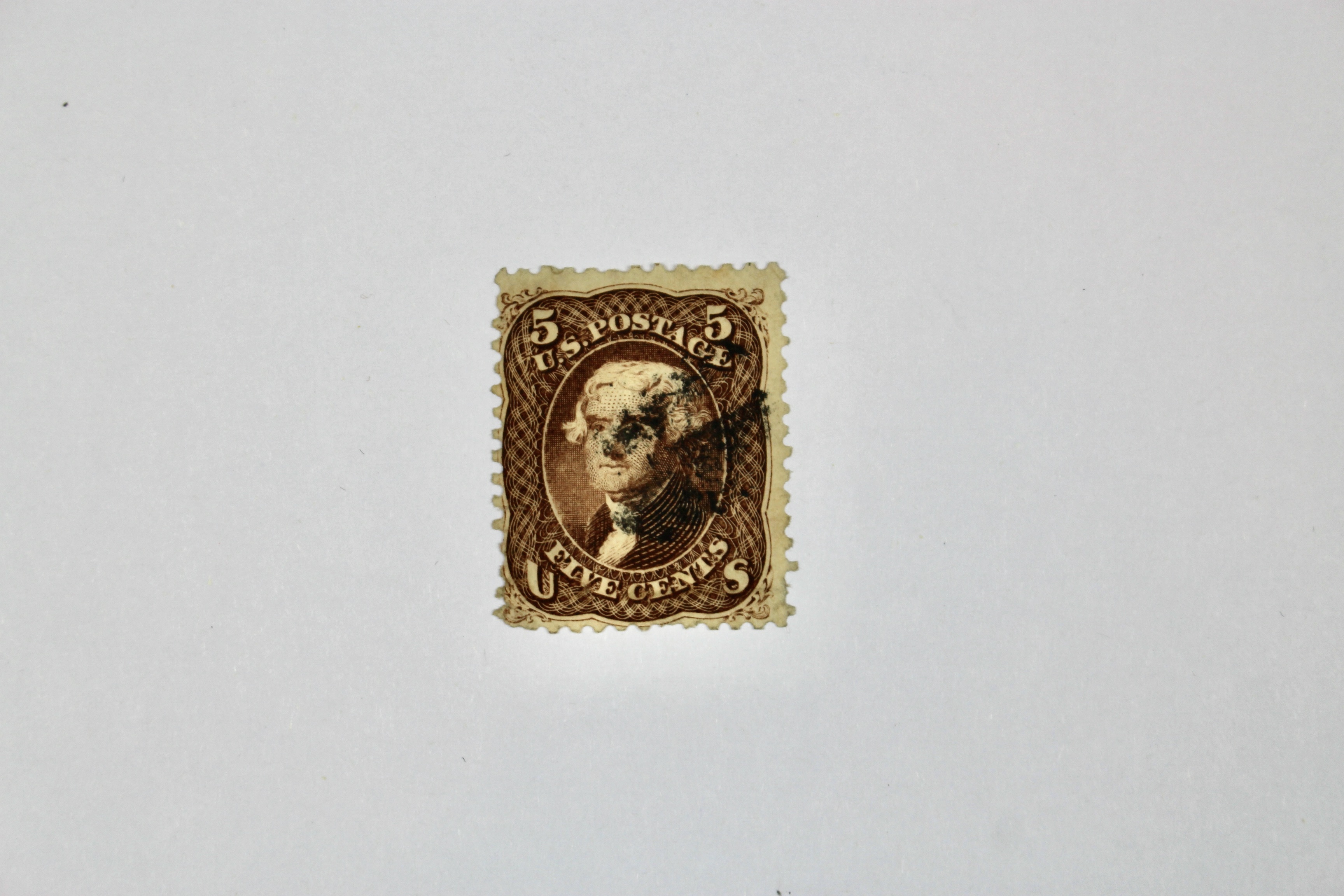 Six Early Used U.S. Postage Stamps, 19th Century