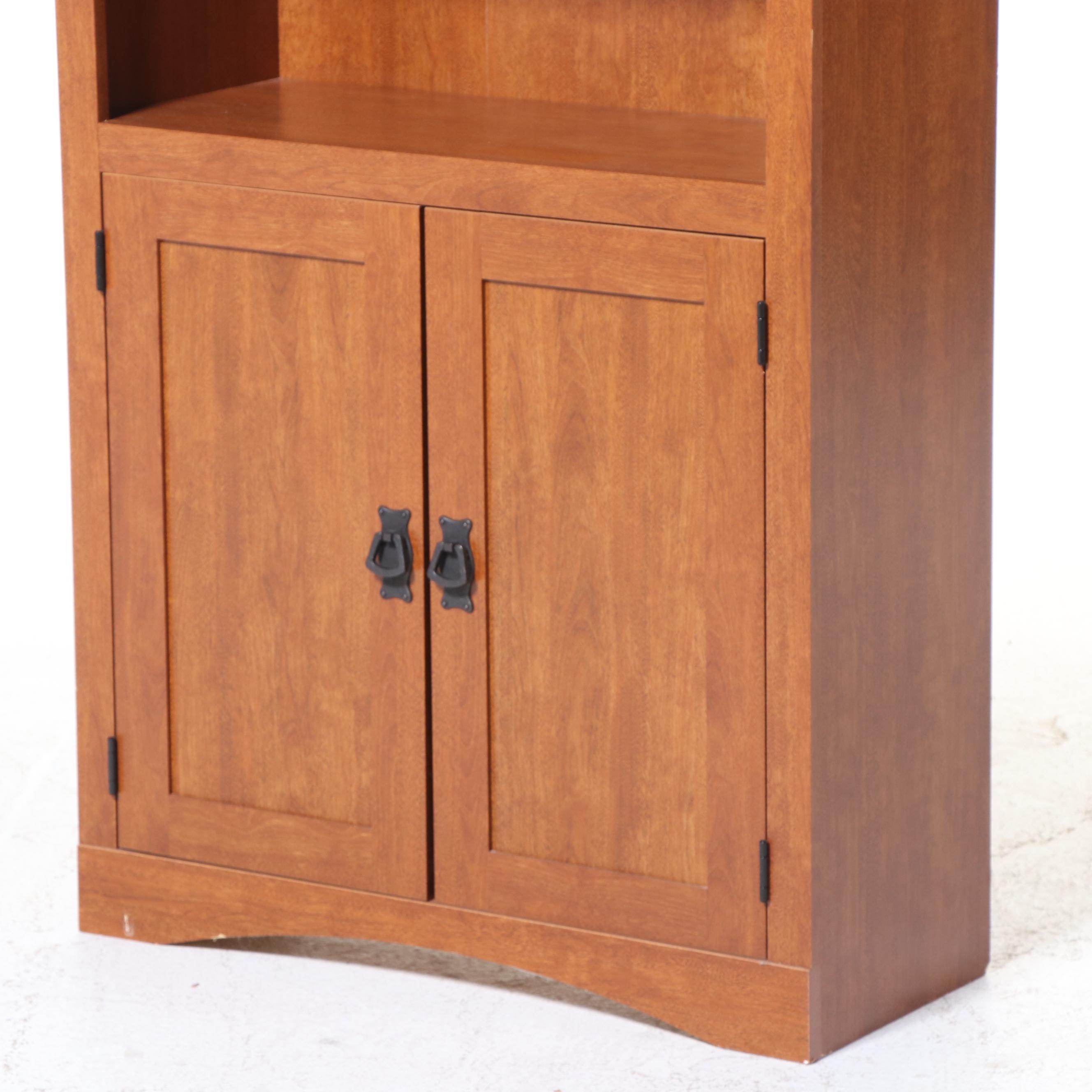 Sauder The Mission Collection Contemporary Library Bookcase with Doors