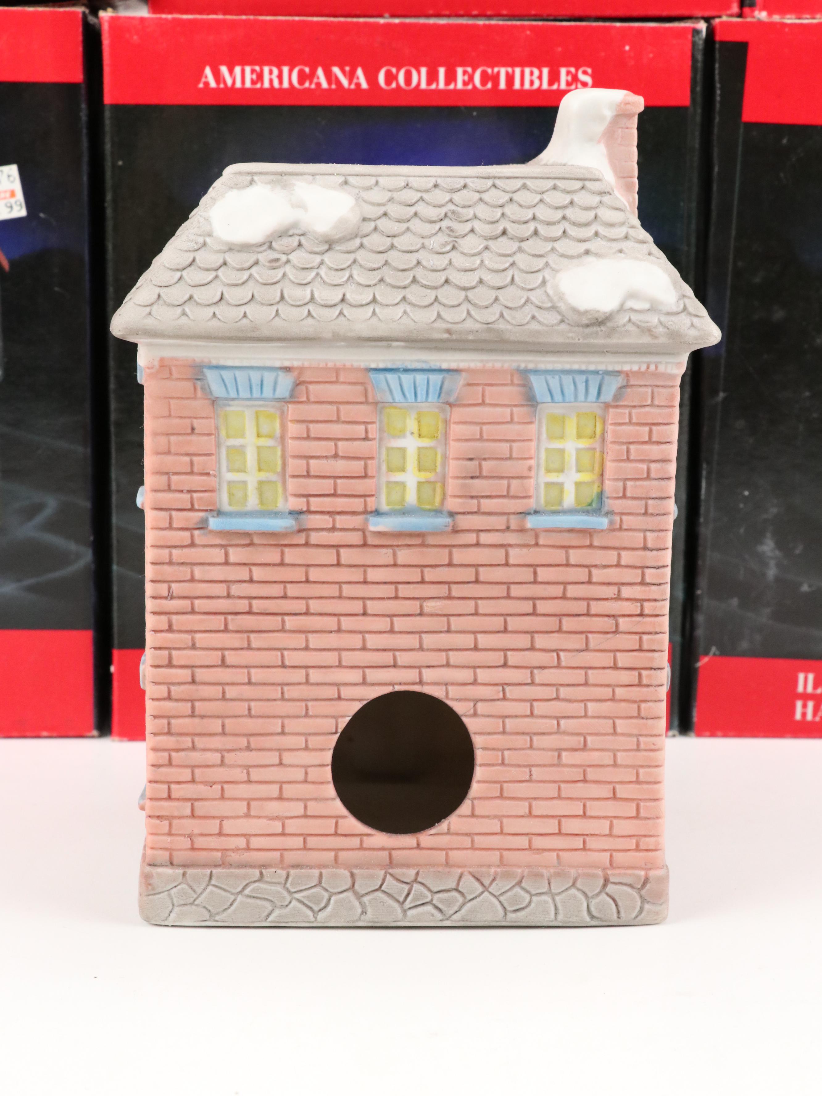 National Decorations Americana Collectibles Porcelain Christmas Village Décor