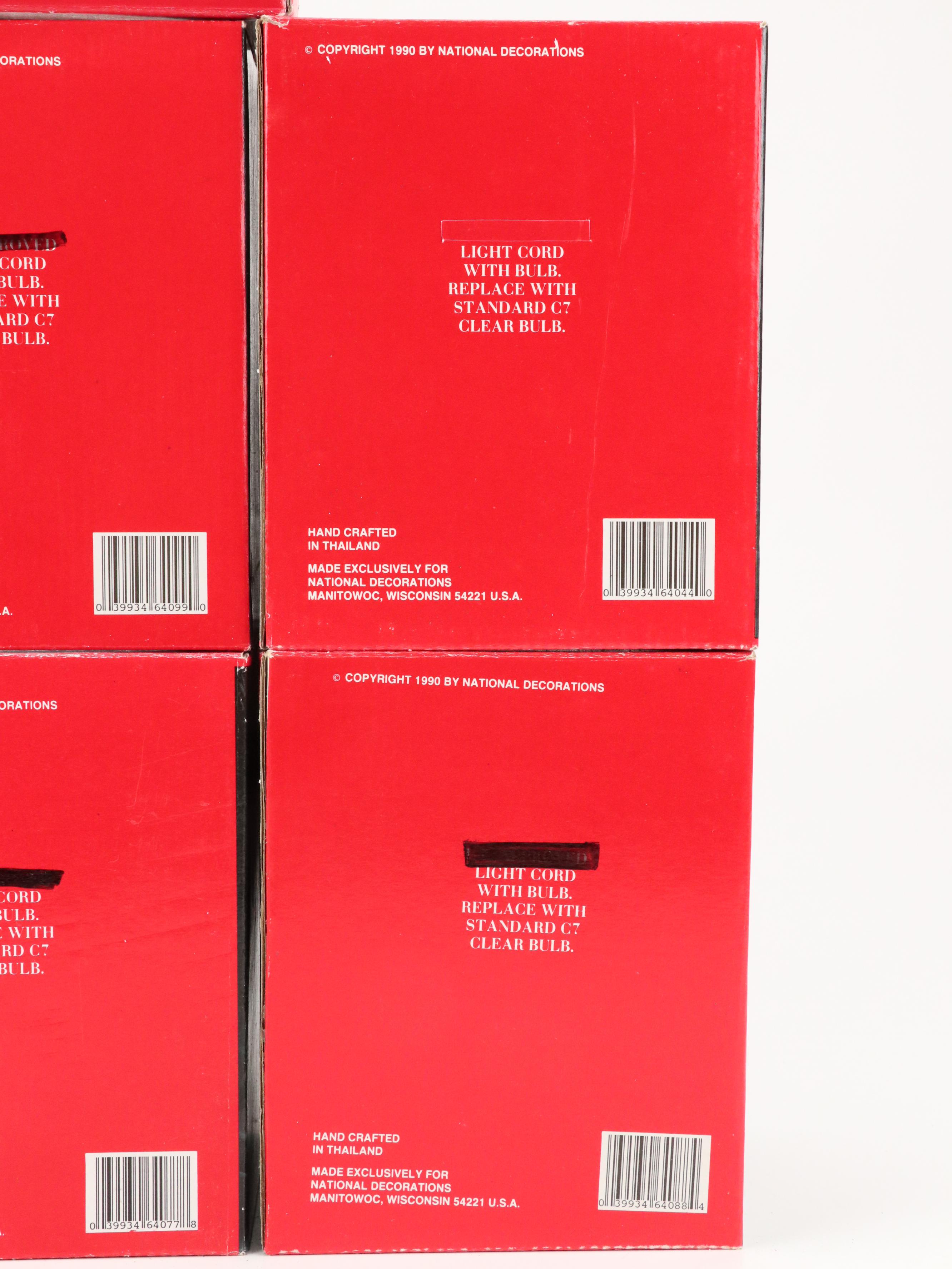 National Decorations Americana Collectibles Porcelain Christmas Village Décor