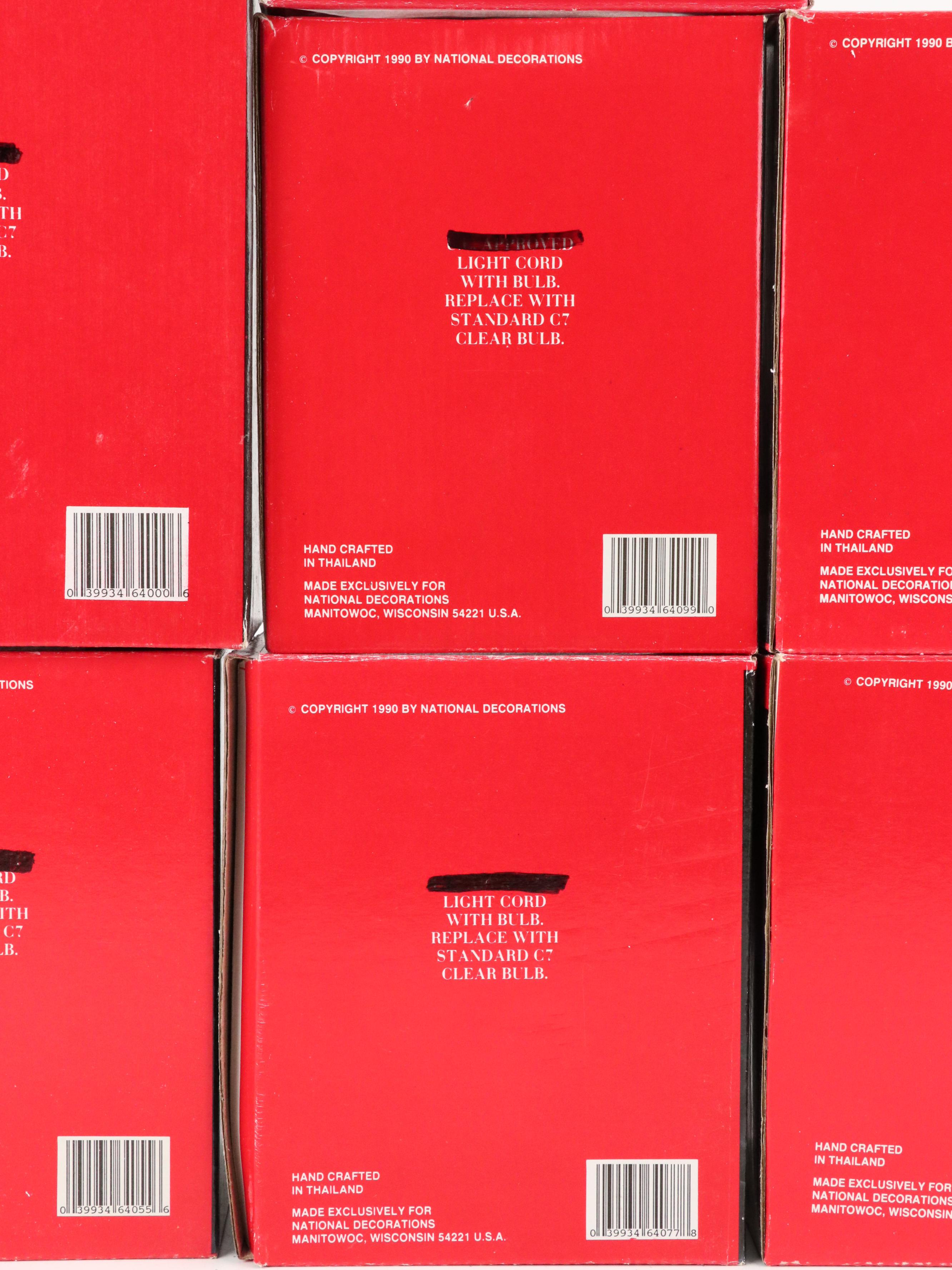 National Decorations Americana Collectibles Porcelain Christmas Village Décor