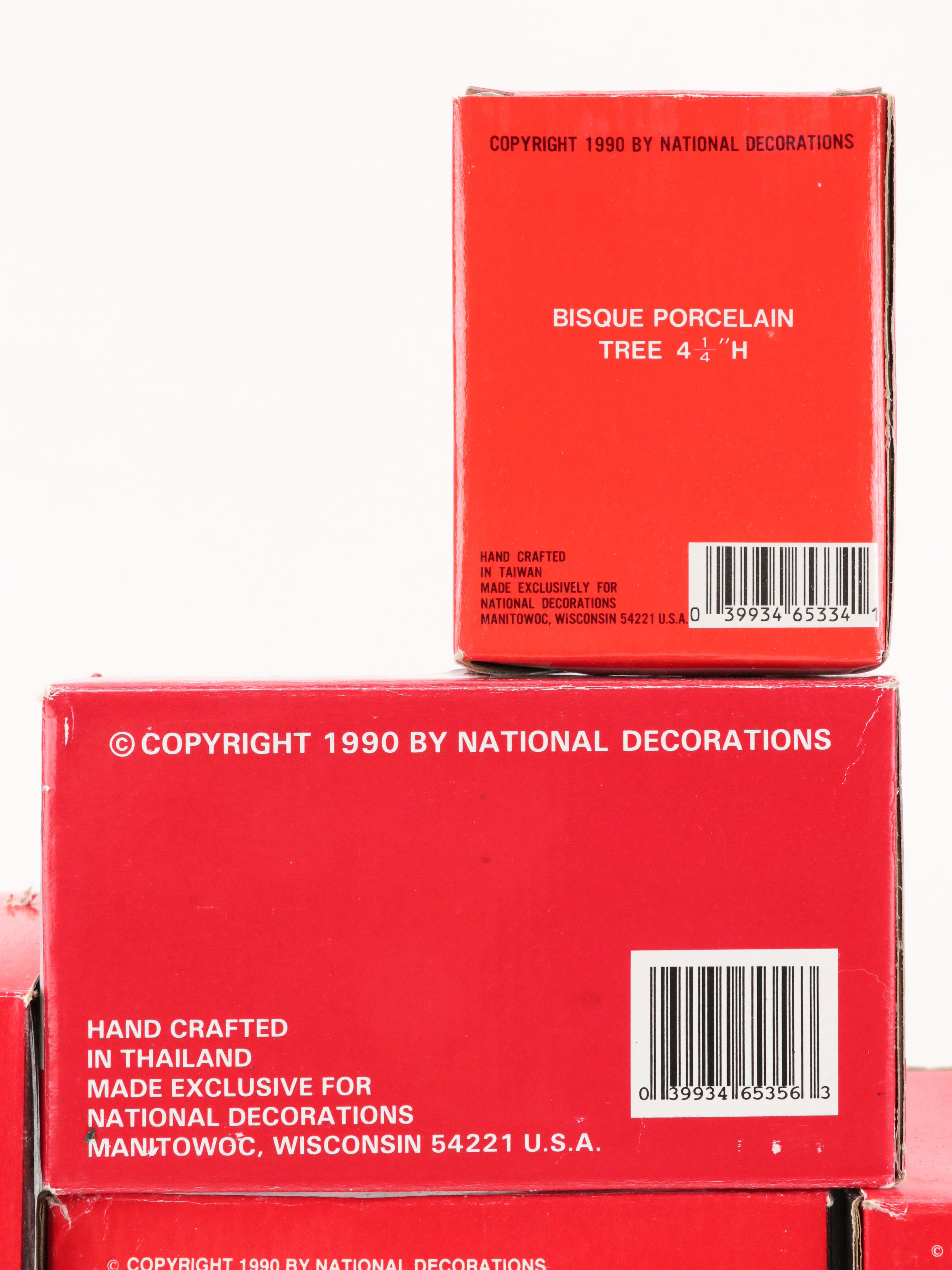 National Decorations Americana Collectibles Porcelain Christmas Village Décor