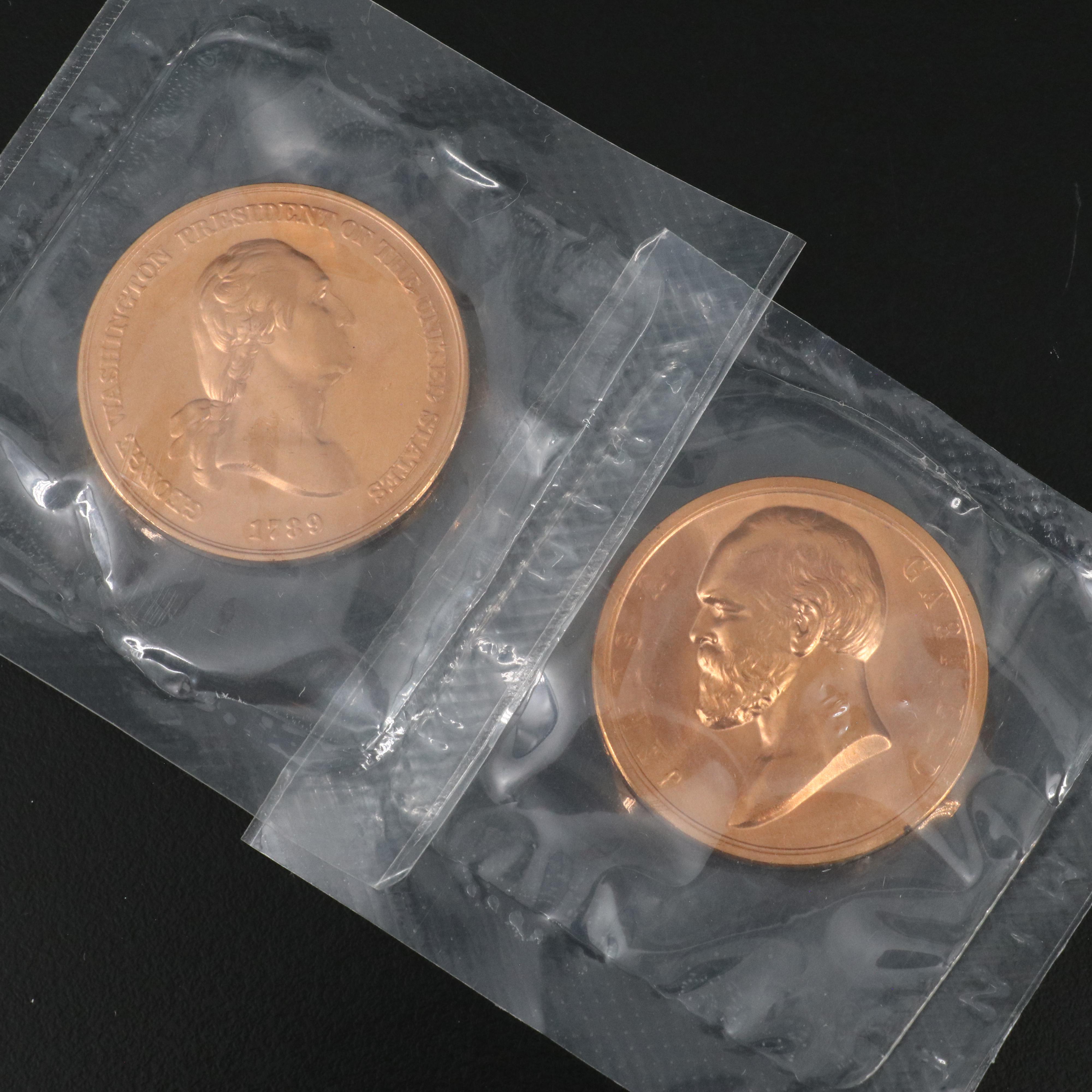 Forty U.S. Treasury Presidential Bronze Commemorative Medals