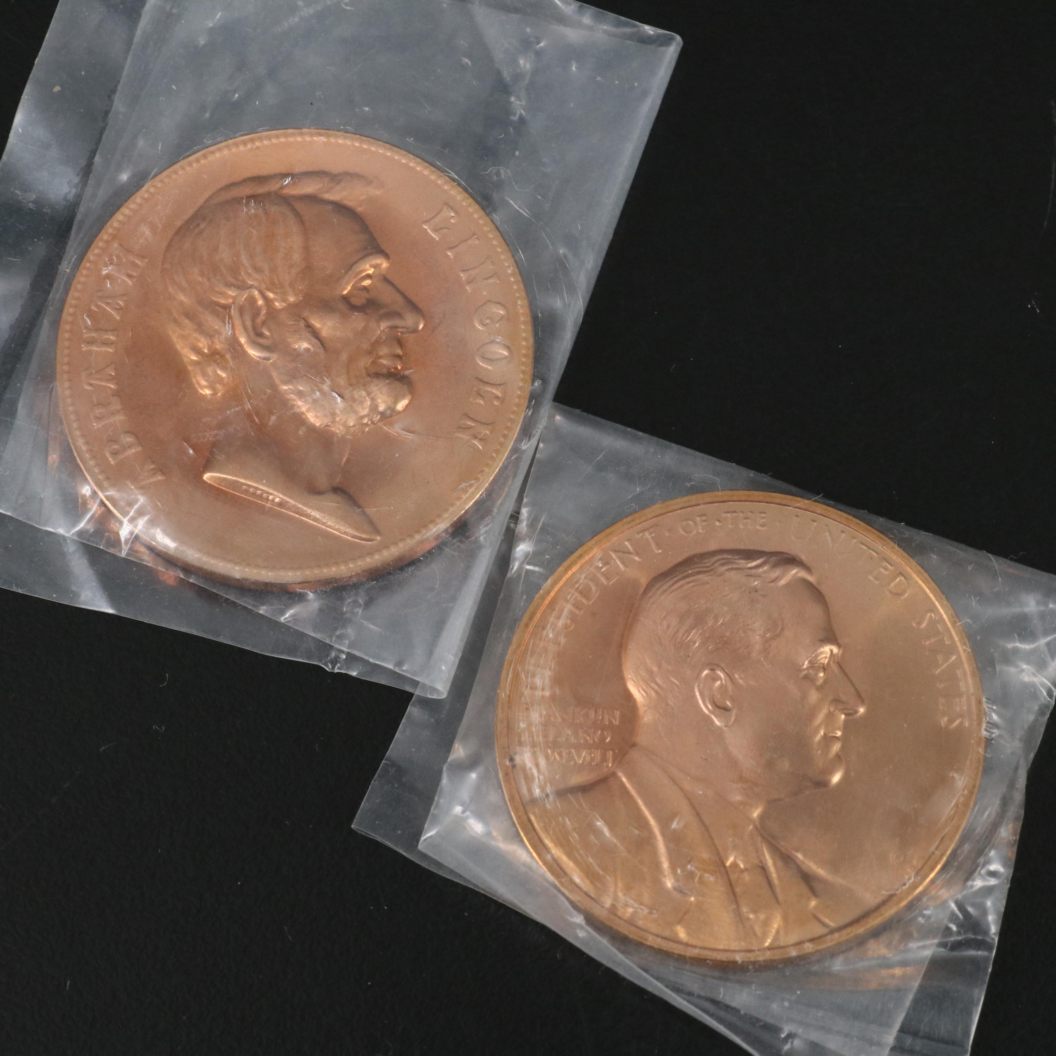 Forty U.S. Treasury Presidential Bronze Commemorative Medals