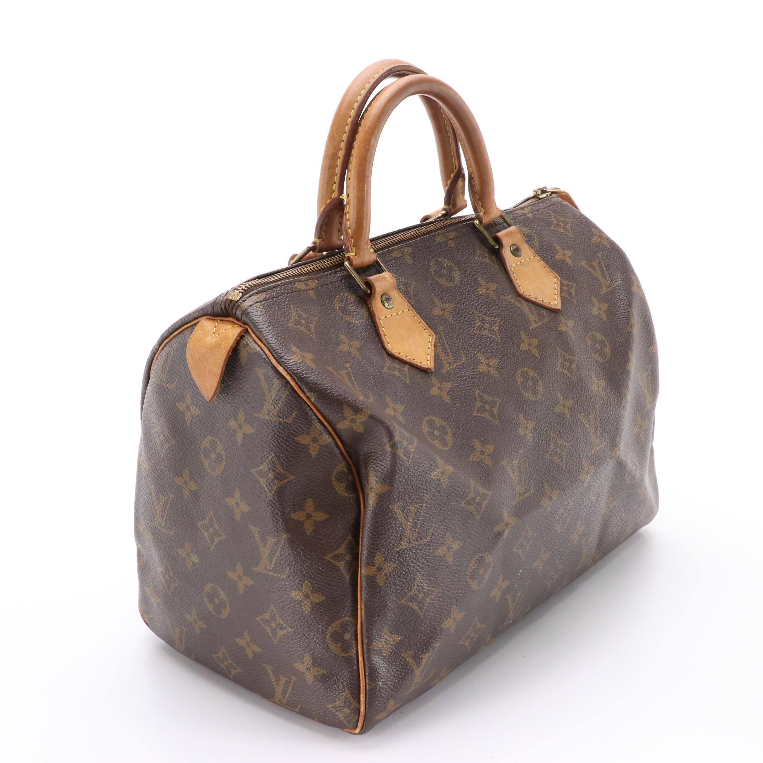 Louis Vuitton Speedy 30 Handbag in Monogram Canvas and Leather