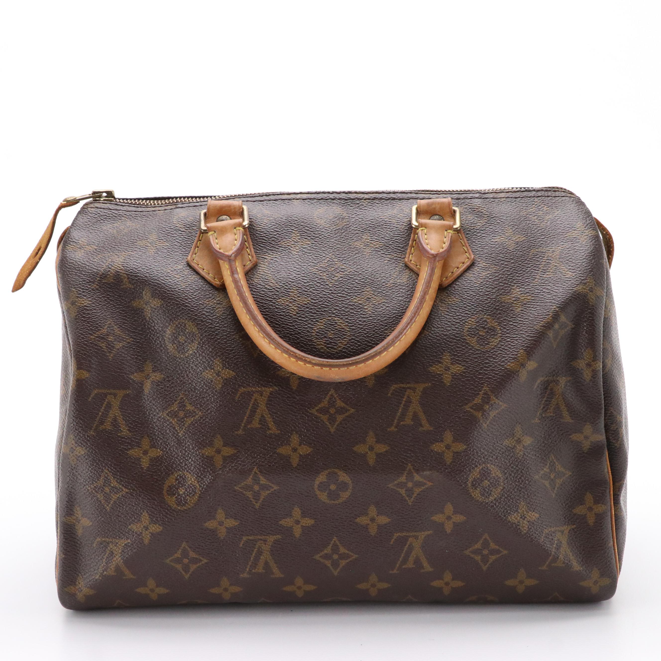 Louis Vuitton Speedy 30 Handbag in Monogram Canvas and Leather