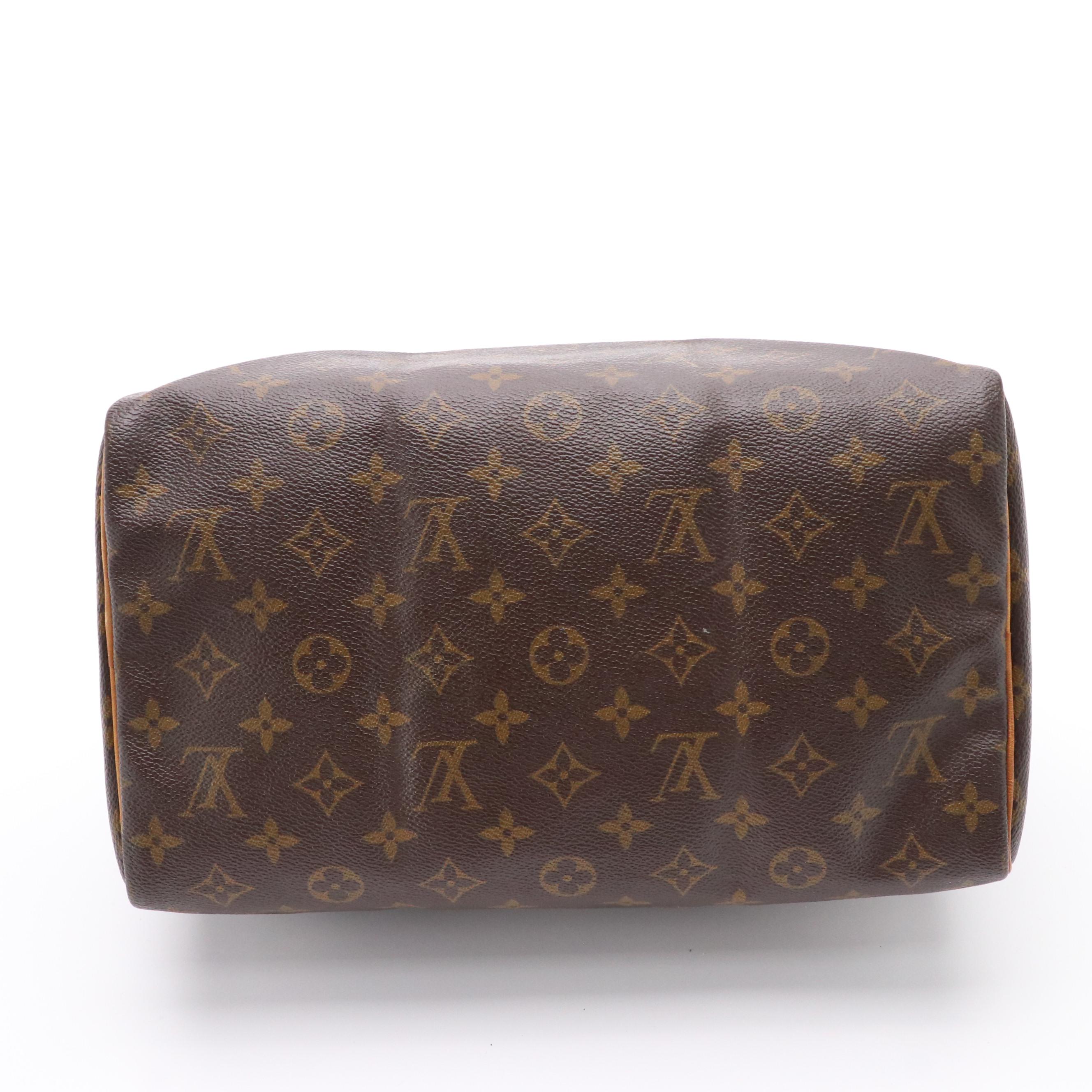 Louis Vuitton Speedy 30 Handbag in Monogram Canvas and Leather