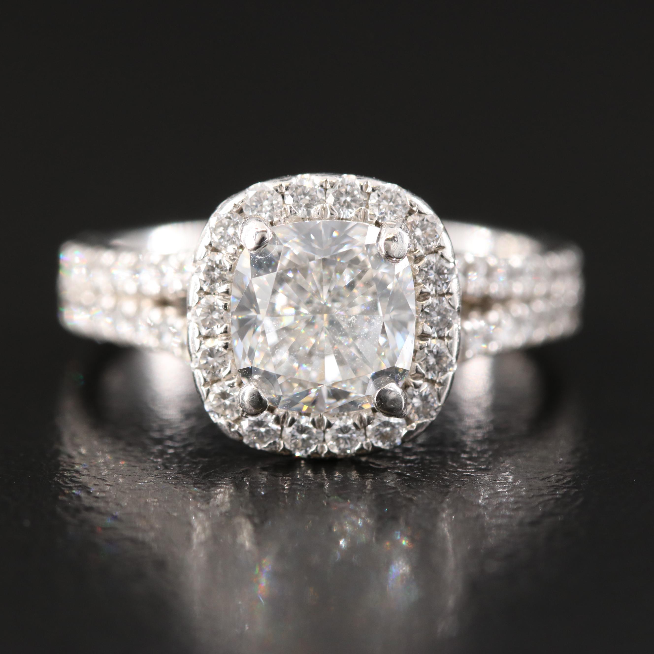 Platinum 3.03 CTW Diamond Ring with Online GIA Report