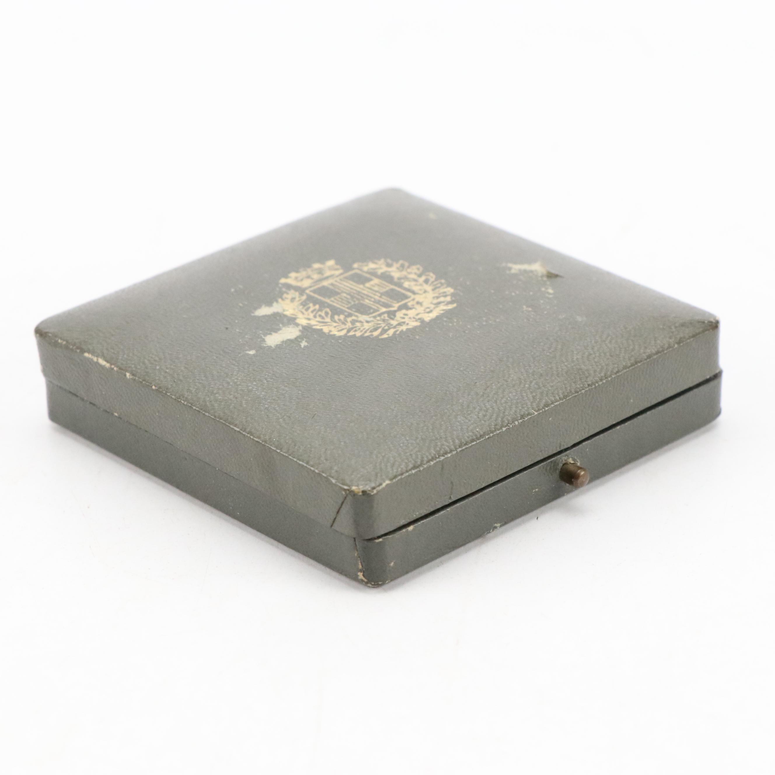 Turned Wooden Dumbells with Bronze Fitness Token, Early 20th Century