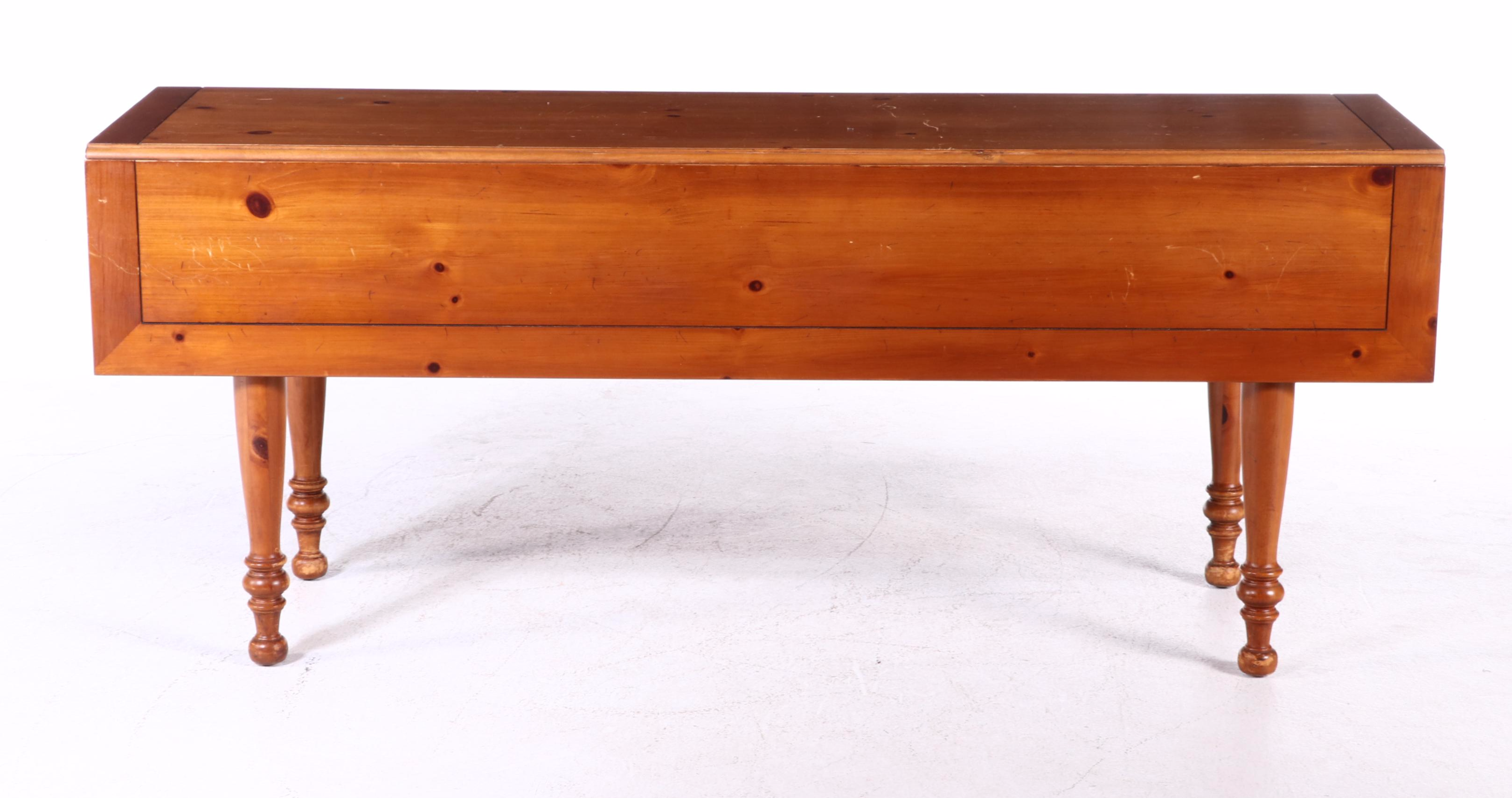 The Rike-Kumler Co. Primitive Style Pine Drop-Leaf Dining Table, 20th Century