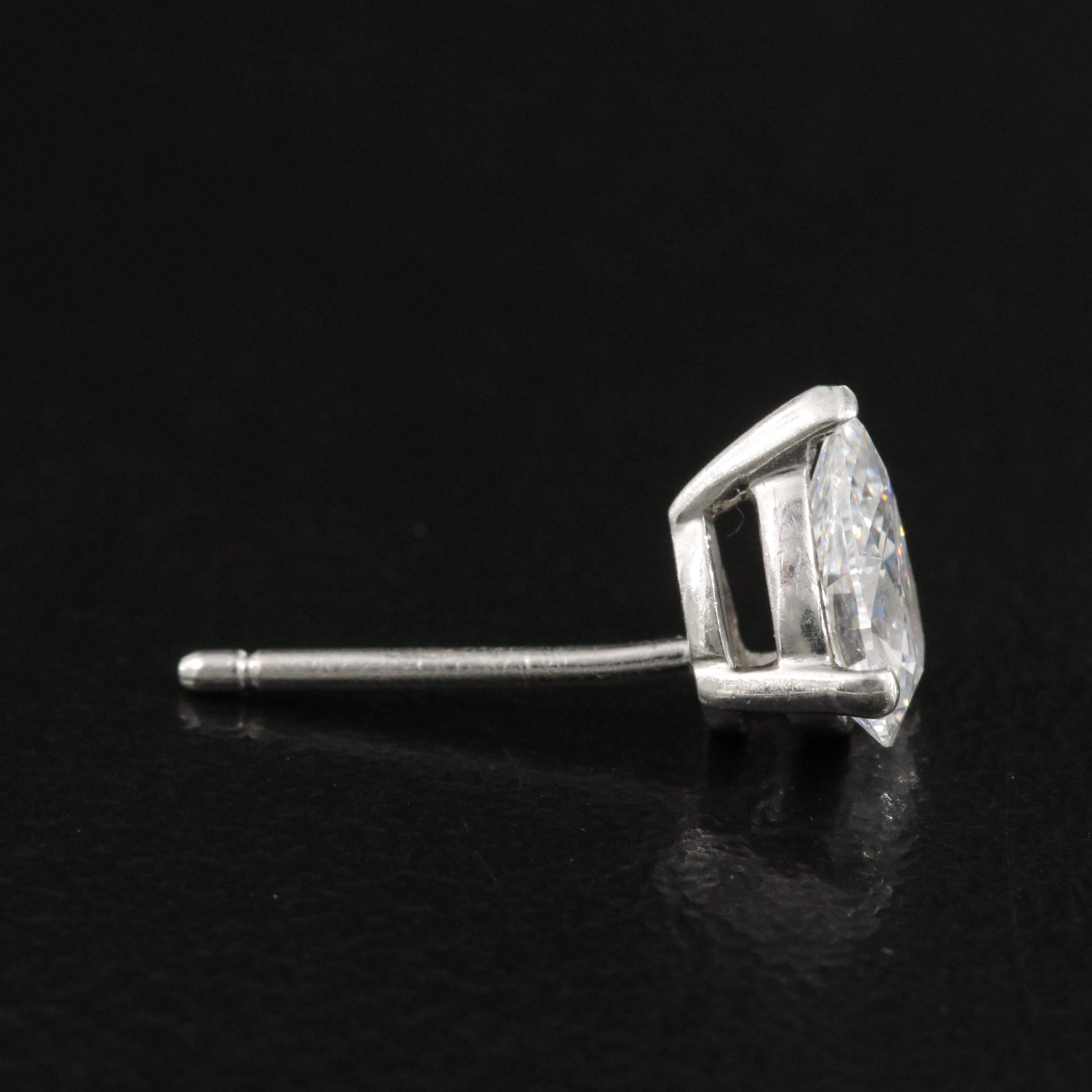 Platinum 1.10 CTW Diamond Stud Earrings