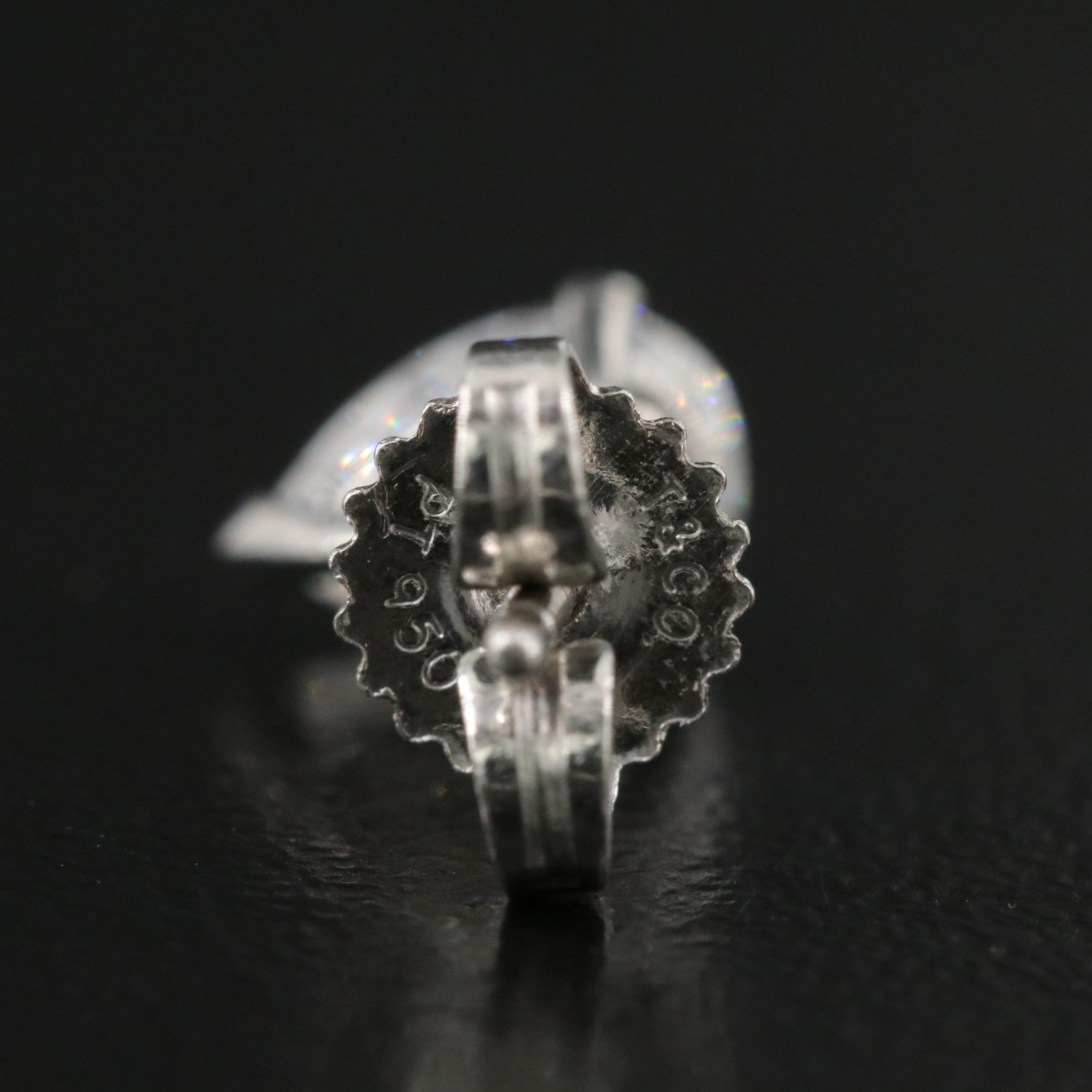 Platinum 1.10 CTW Diamond Stud Earrings