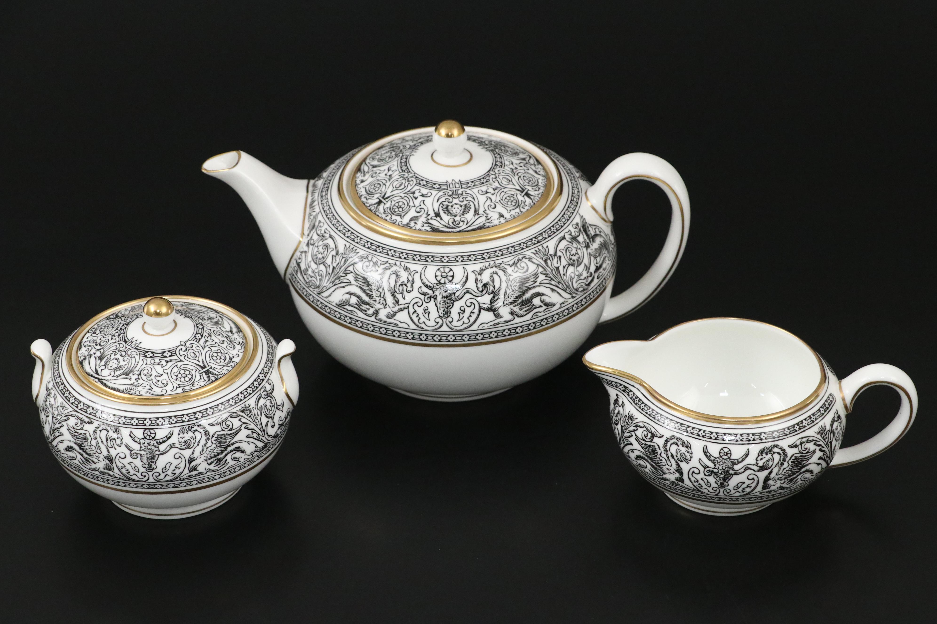 Wedgwood "Florentine" Bone China Tea Service, 1962-1997
